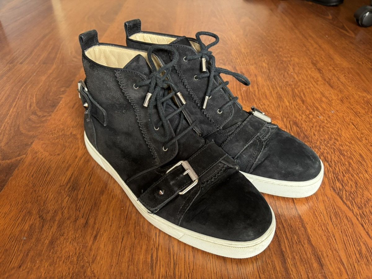 Christian Louboutin Christian Louboutin suede strap hi top sneakers Size US 8 / EU 41 - 1 Thumbnail