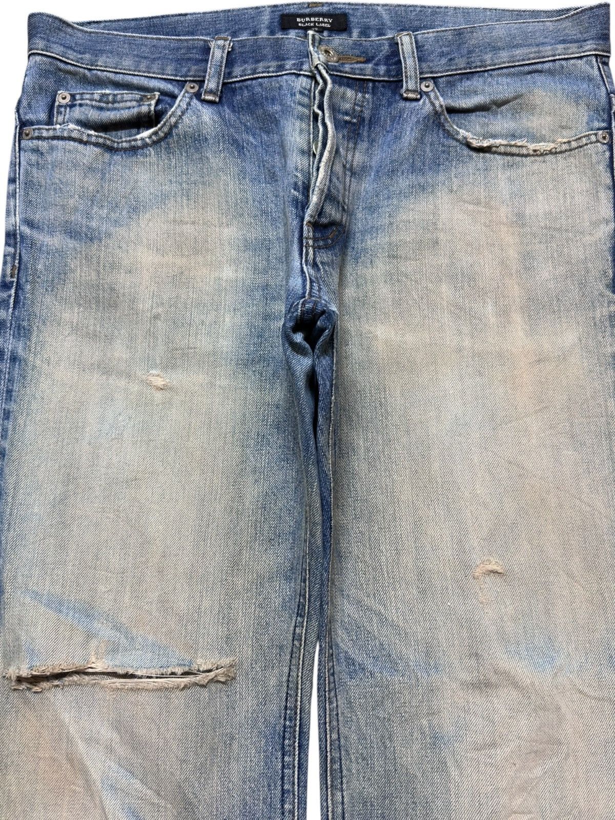 Burberry Vintage Burberry Black Label Mudwash Grunge Distressed Denim Size US 33 - 2 Thumbnail