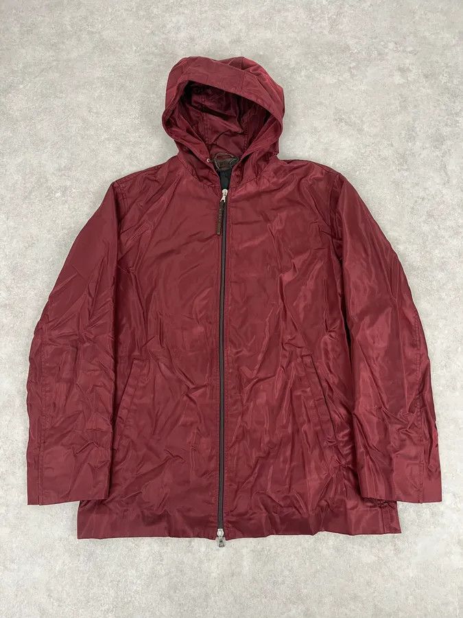 Prada 2000s Prada Red Burgundy Tech Zip-up Windbreaker Jacket Size US L / EU 52-54 / 3 - 4 Thumbnail