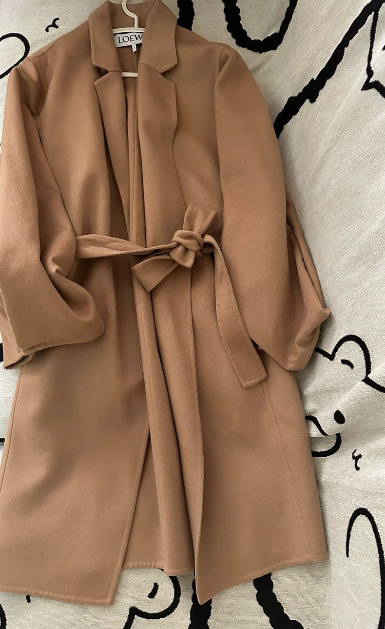 loewe 36Loge leather brand wool coat 2503-Nextarrow