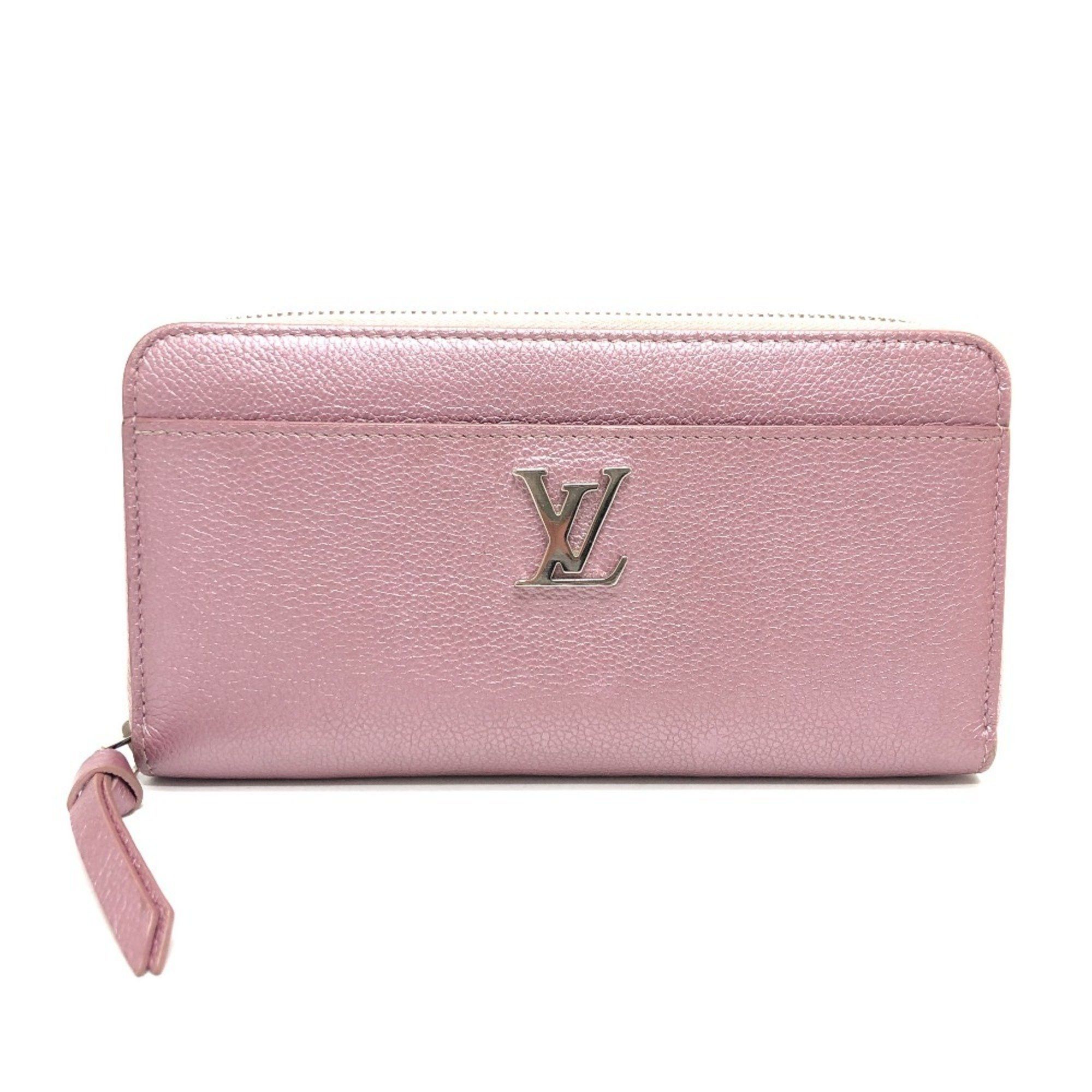 Louis Vuitton LOUIS VUITTON M69812 Zippy Lockme Wallet Round Zipper Long Leather Women's Metallic Pink Size ONE SIZE - 1 Thumbnail