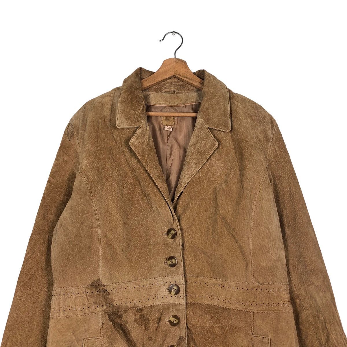Genuine Leather 🔥Vintage Long Jacket Double Breast LW Issey Miyake Leather Size US XL / EU 56 / 4 - 3 Thumbnail