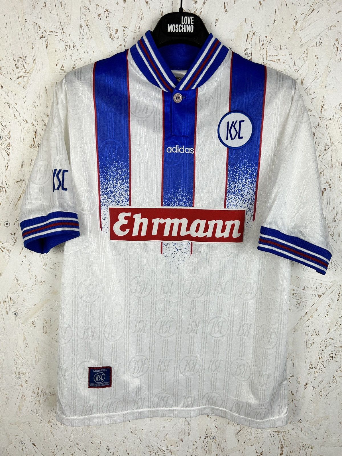 Adidas 90s Adidas Karlsruher 1996/98 Home Kit Soccer Jersey XS Size US S / EU 44-46 / 1 - 1 Thumbnail