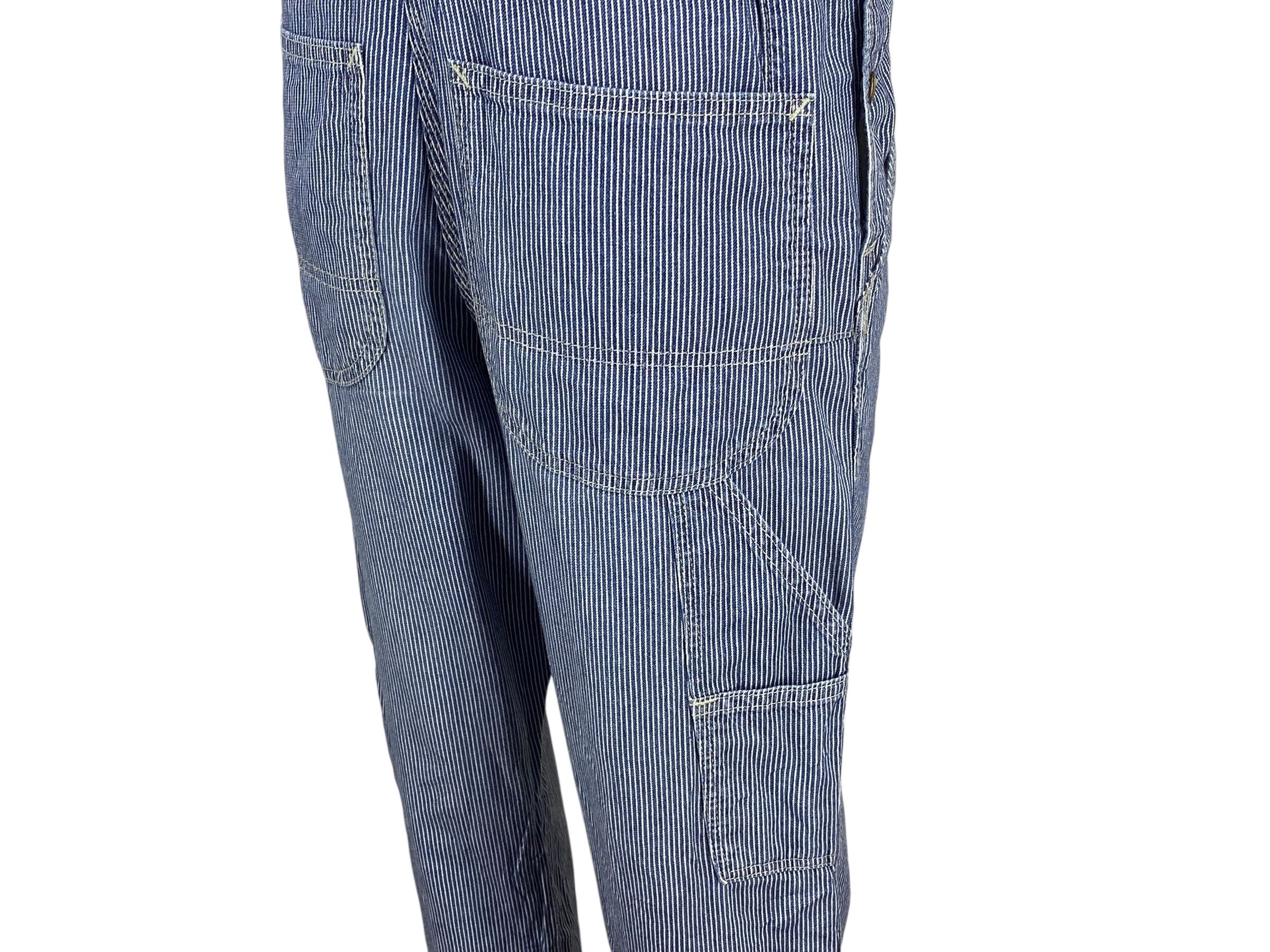 Lee Lee Carpenter Bib Overalls Hickory Stripes Size US 30 / EU 46 - 8 Thumbnail