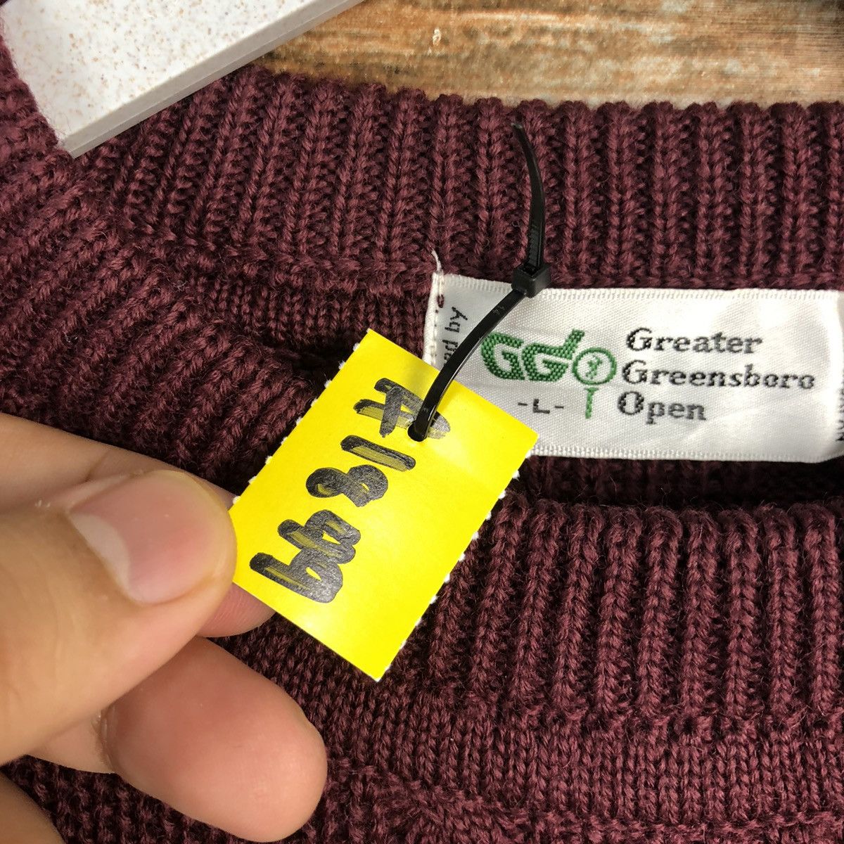 Homespun Knitwear × Japanese Brand Greater Green boro ripped distressed Maroon Knitwear #A1849 Size US M / EU 48-50 / 2 - 11 Thumbnail