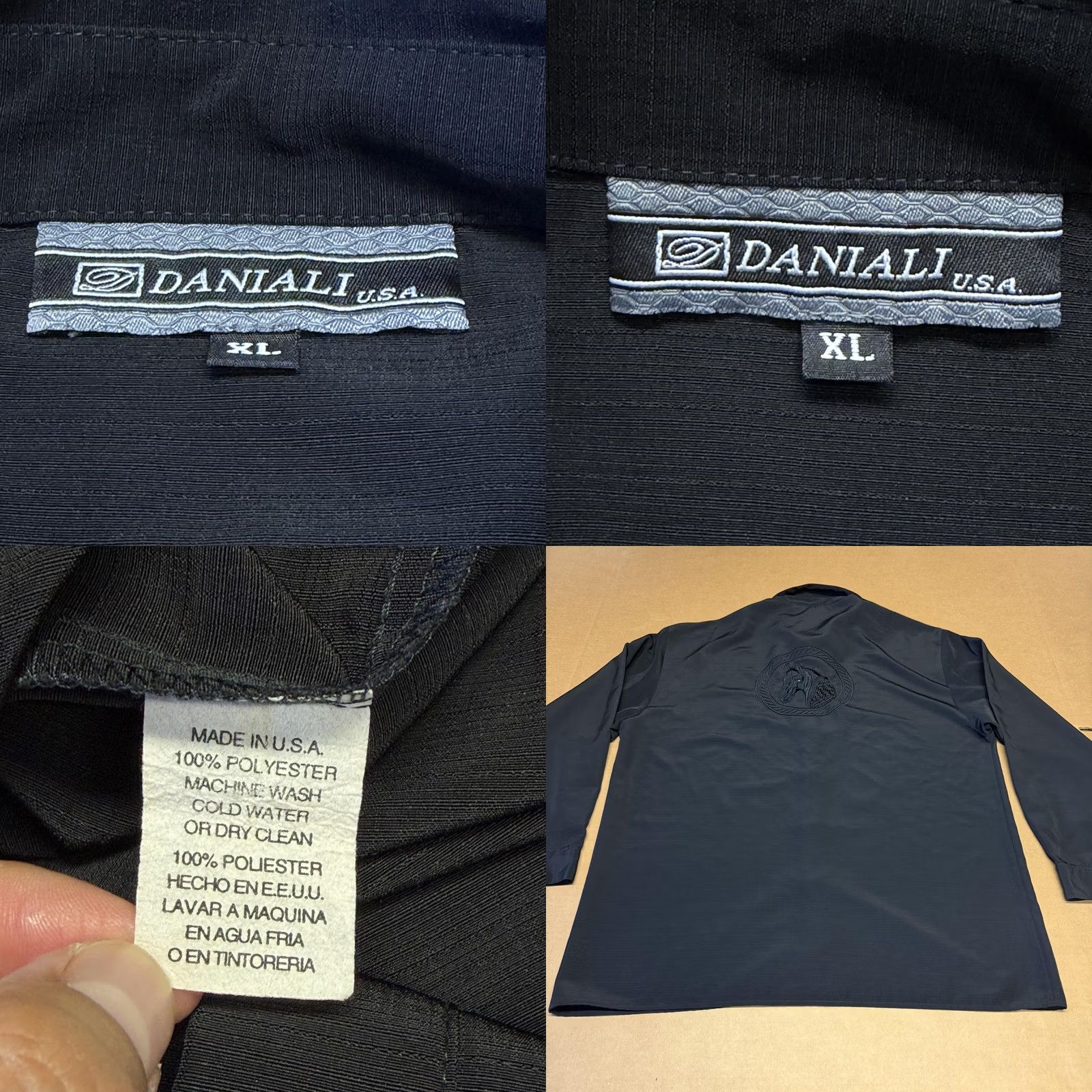 Vintage Daniali Shirt Mens XL Black Western Horse Embroidered Button Up Rhinestone Size US XL / EU 56 / 4 - 8 Thumbnail