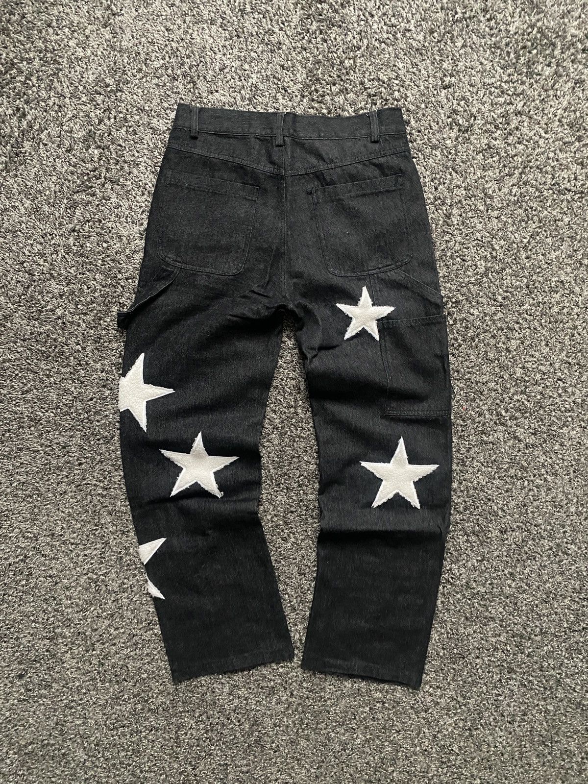 Other TWILLMKT Black Star Towel Patch Stacked Wide Leg Denim Size US 30 / EU 46 - 2 Thumbnail