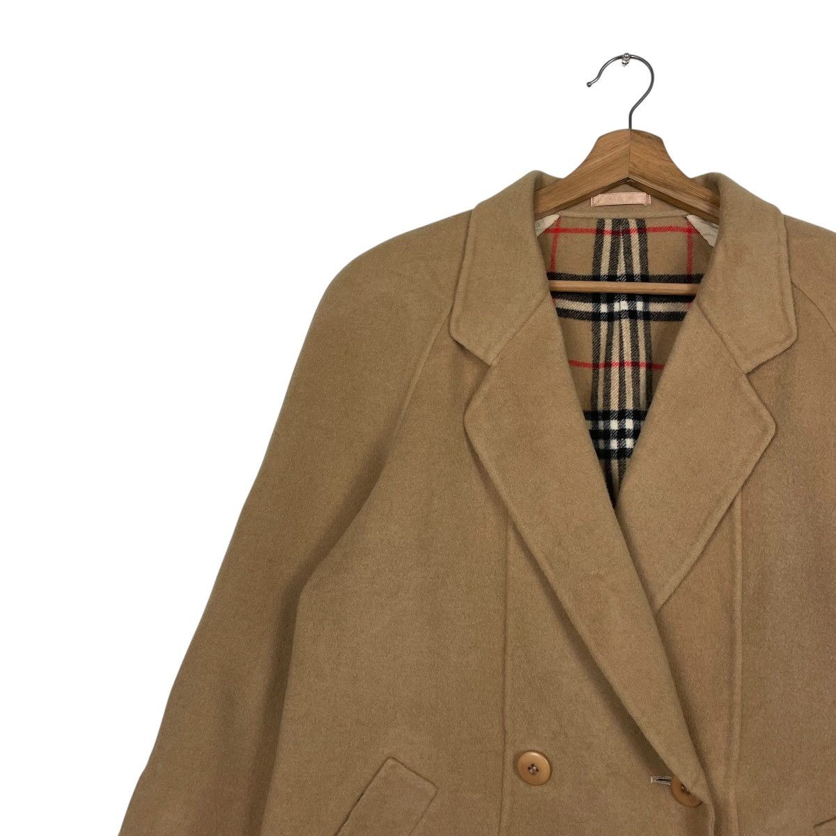 Burberry Burberrys Nova Check Double Breasted Wool Coat Size M / US 6-8 / IT 42-44 - 6 Thumbnail