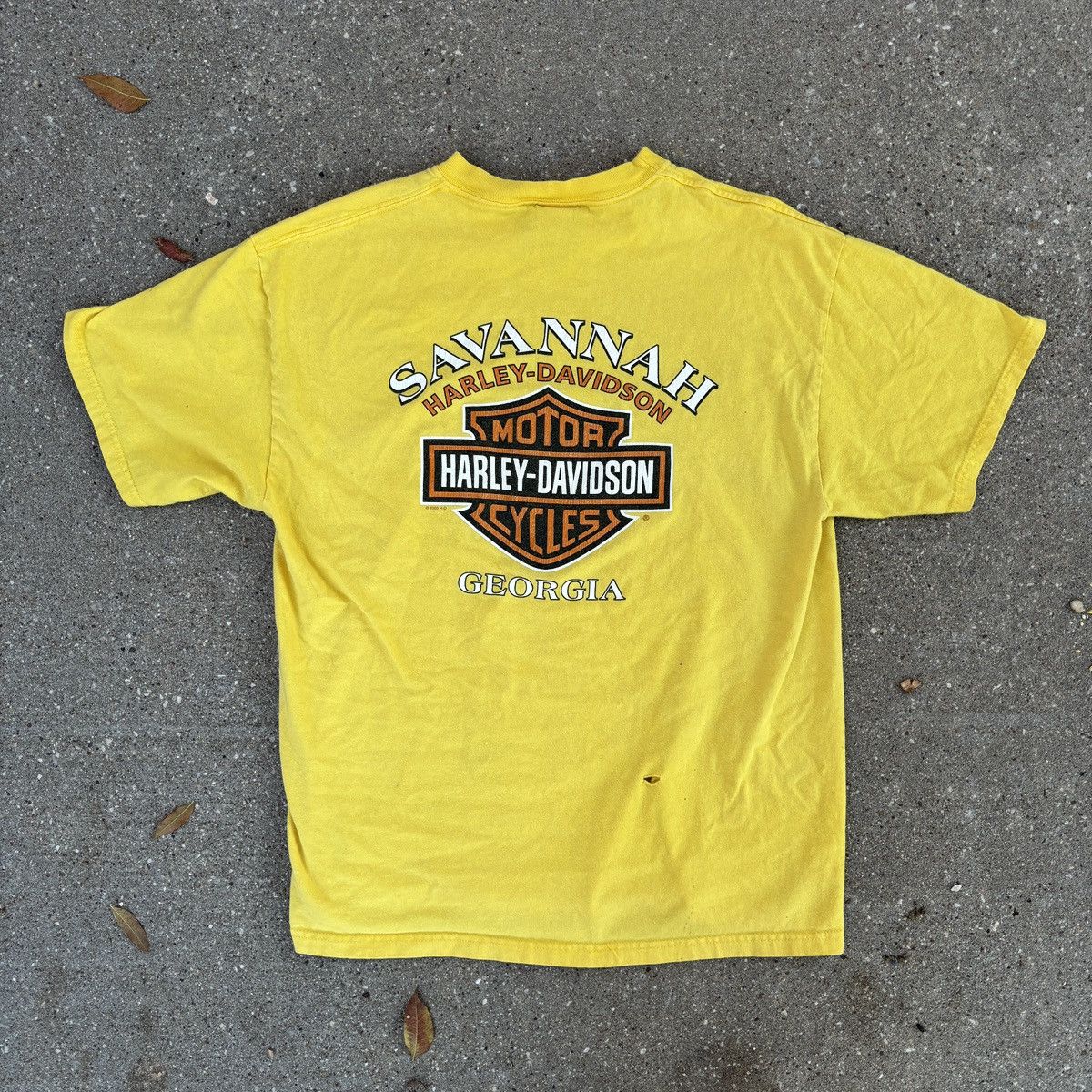 Harley Davidson × Vintage Vintage Harley Davidson Yellow Graphic Tee Size US L / EU 52-54 / 3 - 3 Thumbnail