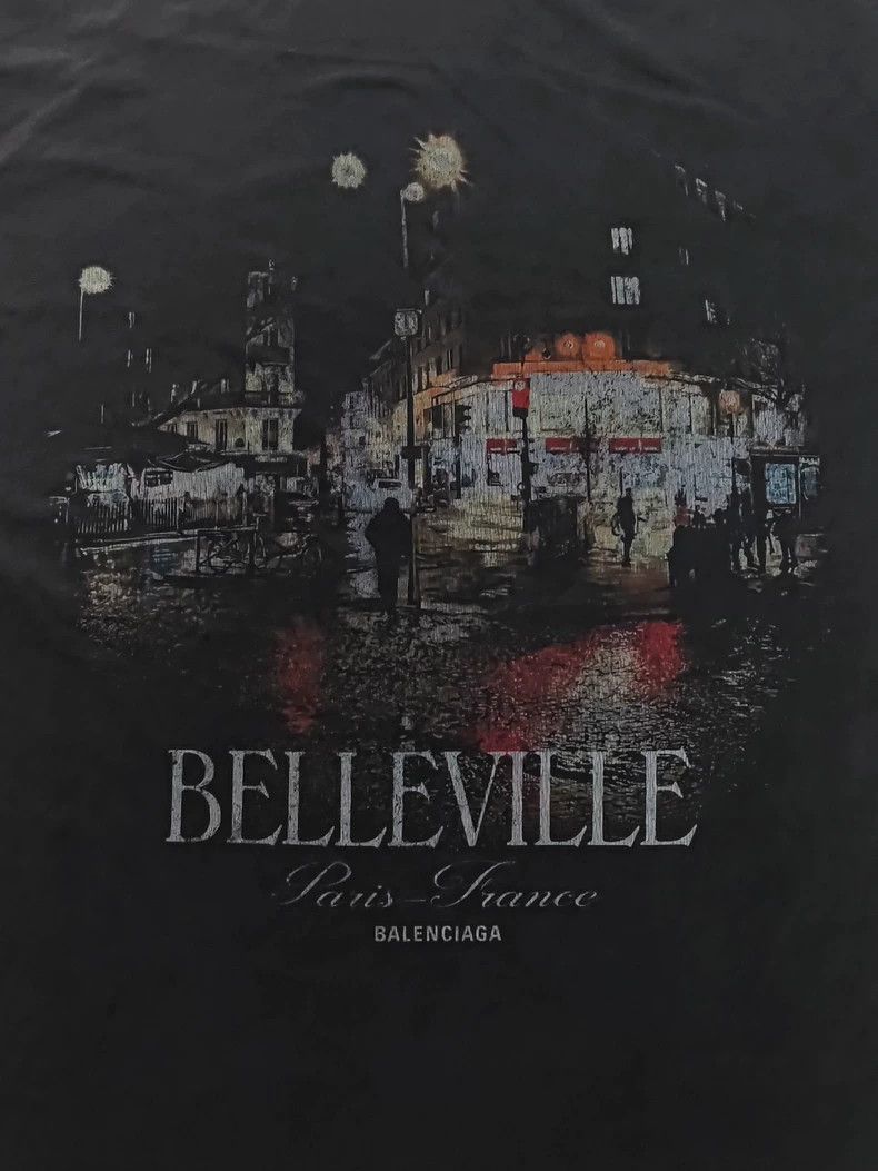 Balenciaga Balenciaga 24 Fw Souvenir Collection Belleville Wash T-Shir Size US S / EU 44-46 / 1 - 3 Thumbnail