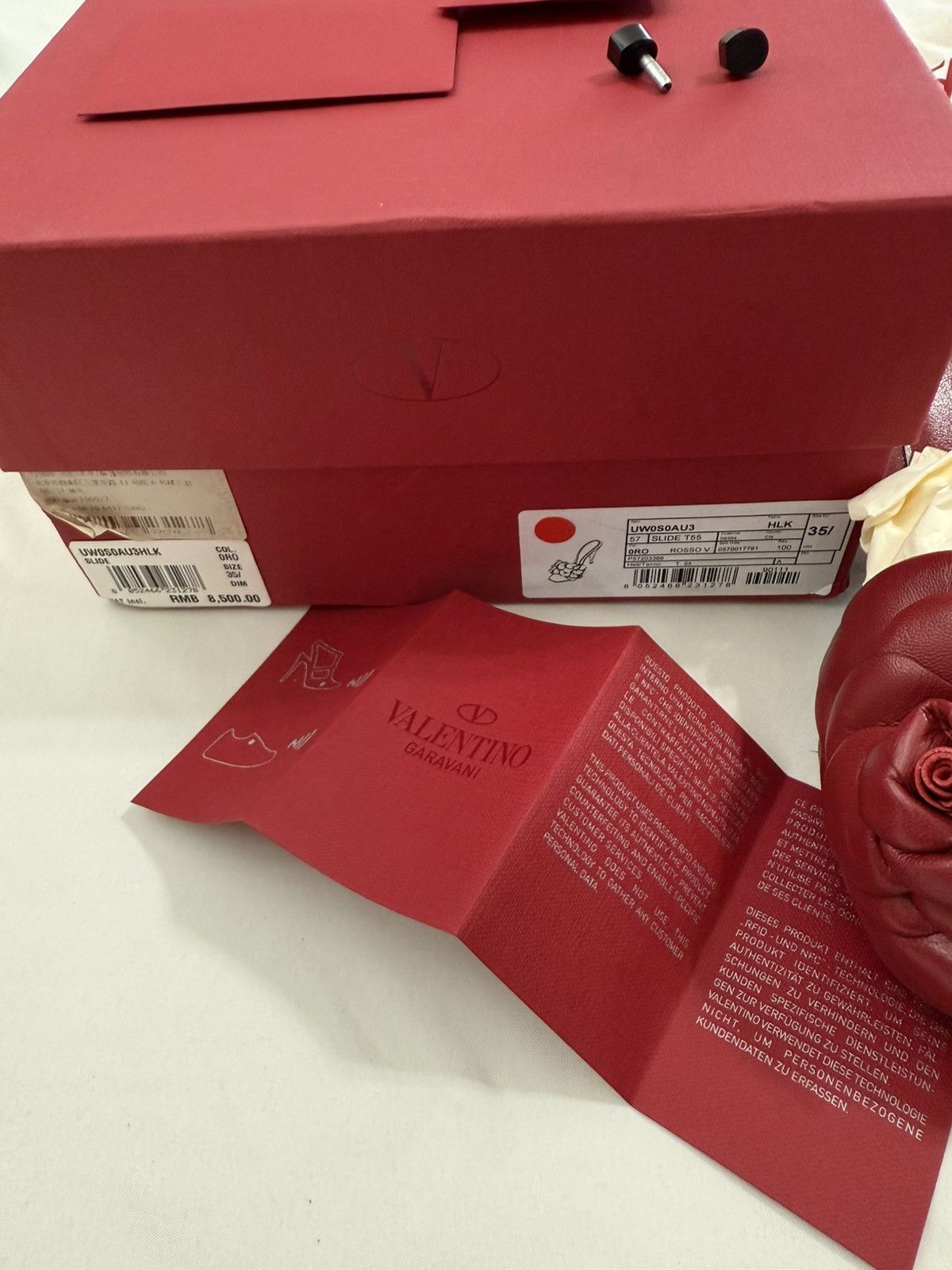 Valentino NWT VALENTINO GARAVANI ATELIER Rose Sandal Burgundy Red35.5 Size US 5.5 / IT 35.5 - 3 Thumbnail