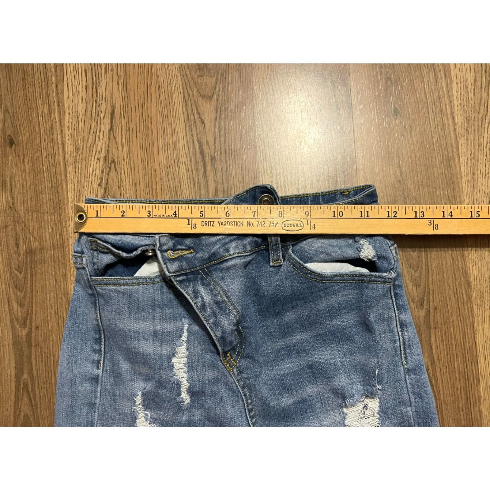 Fashion Nova Fashion Nova Jeans Women's Size 3 Blue Denim Skinny Distressed Pockets Womens Size 26" / US 2 / IT 38 - 7 Thumbnail