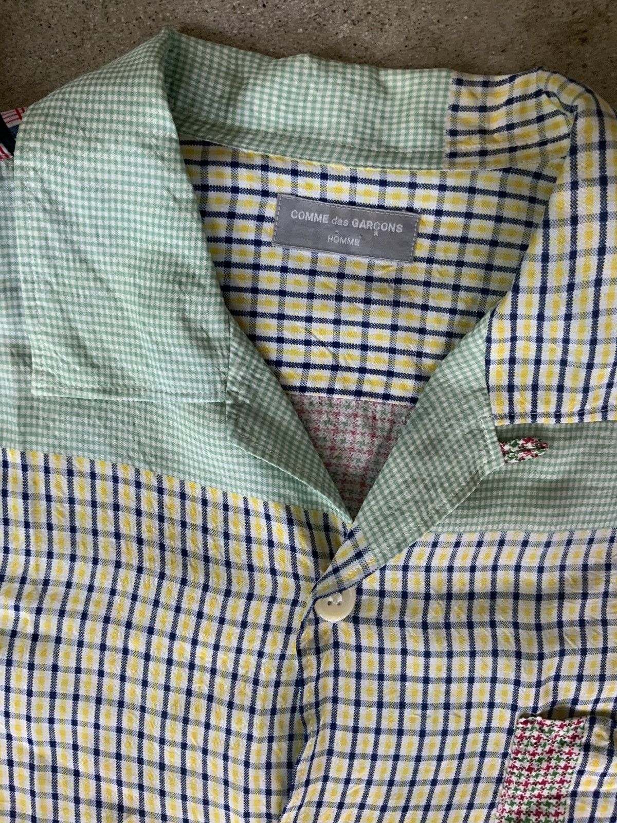 Comme des Garcons Homme COMME DES GARÇONS HOMME PATCHWORK RAYON CAMP COLLAR SHIRT Size US M / EU 48-50 / 2 - 3 Thumbnail