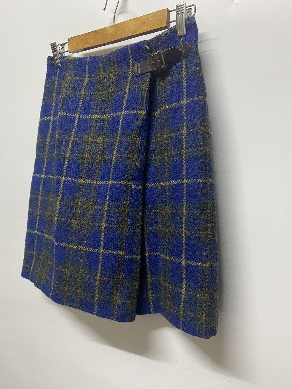 Harris Tweed × Japanese Brand Mackintosh Philosophy Harris Tweed Plaid Wool Skirt Mini Size 26" / US 2 / IT 38 - 3 Thumbnail