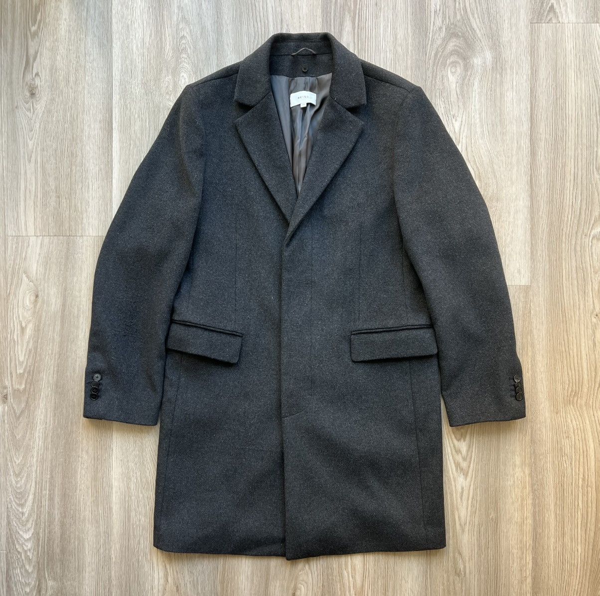 Reiss Reiss Wool Gray Classic Coat Size US M / EU 48-50 / 2 - 1 Thumbnail