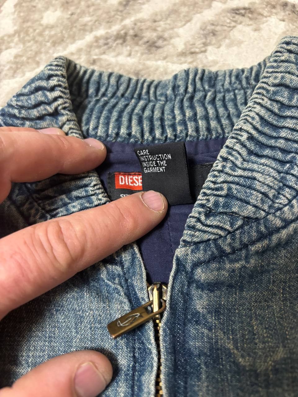Diesel Diesel Made in Italy Vintage Denim Bomber Jacket - Small Size US S / EU 44-46 / 1 - 13 Thumbnail