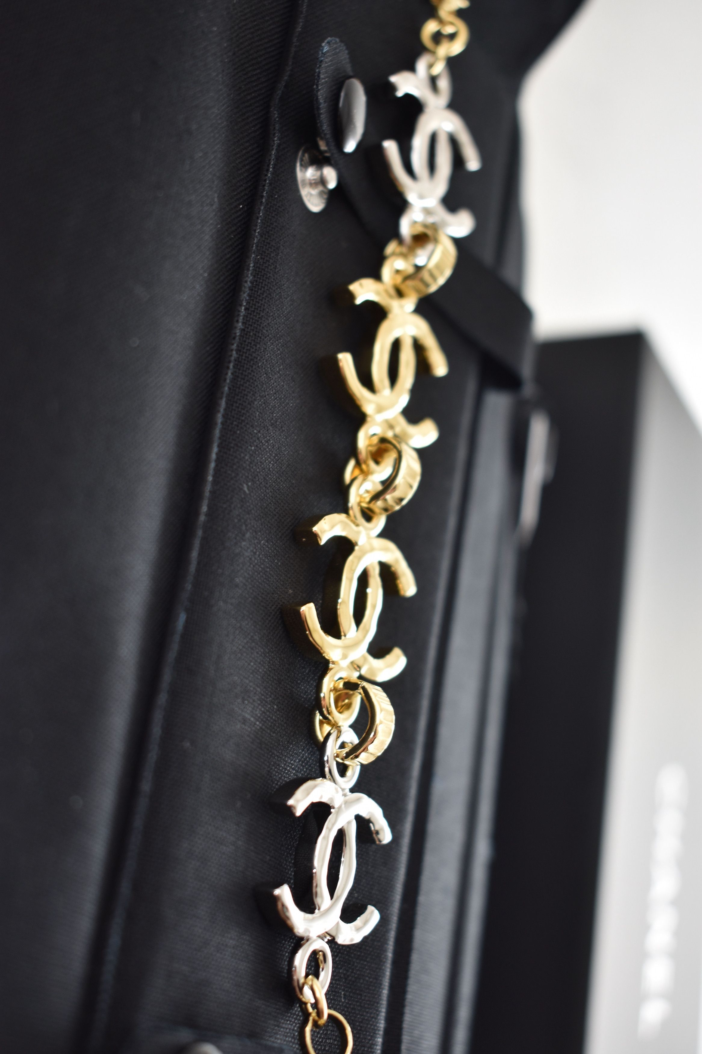 Chanel Chanel 26P Gold Silver Mixed Metal XL CC Logo Arm Bracelet Size ONE SIZE - 15 Thumbnail