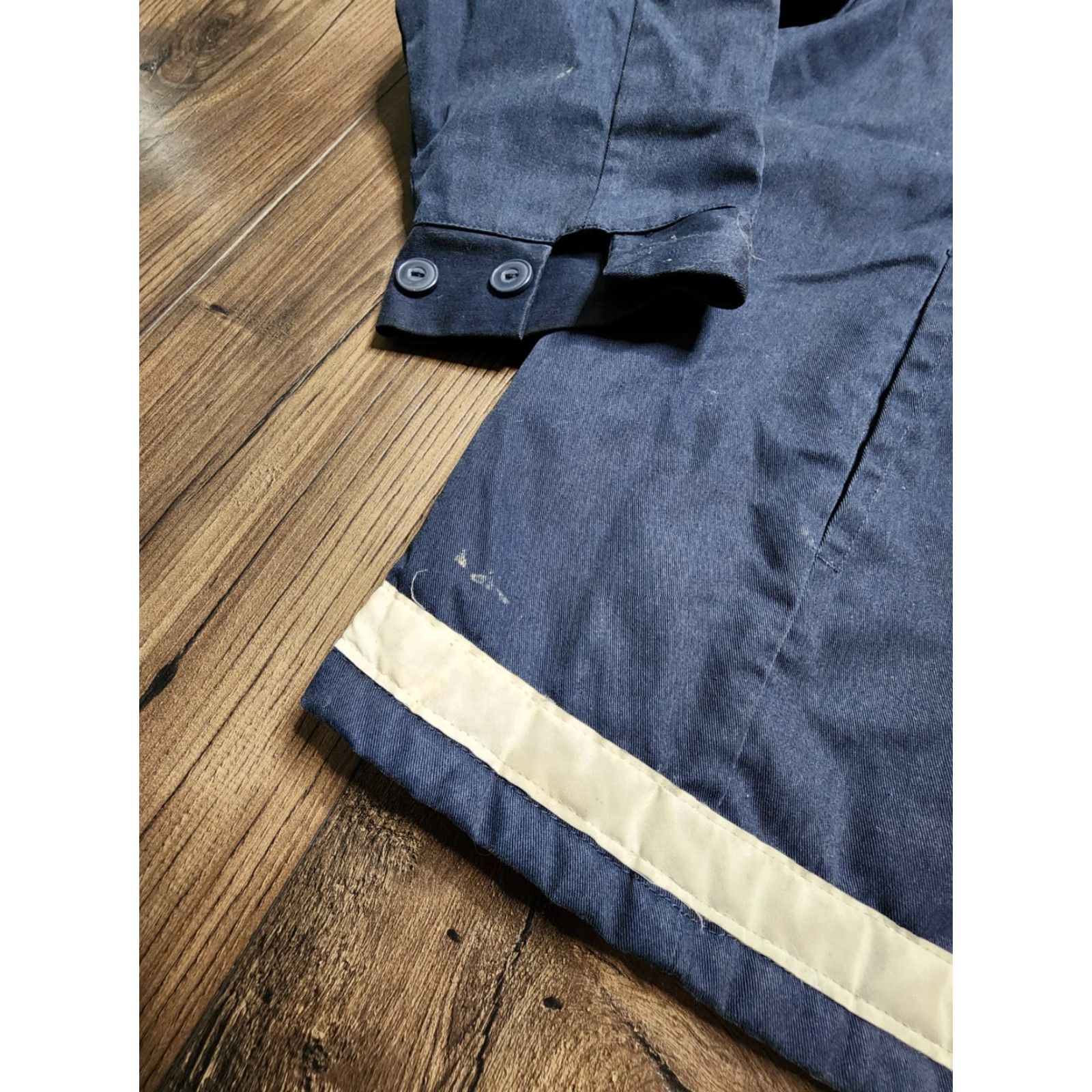 Vintage Mens L Aramark Softshell Jacket Insulated Distressed Blue Working Casual Wear 90s Logo Pockets Water Resistant Wind-Resistant Fall Winter Spring Size US L / EU 52-54 / 3 - 2 Thumbnail