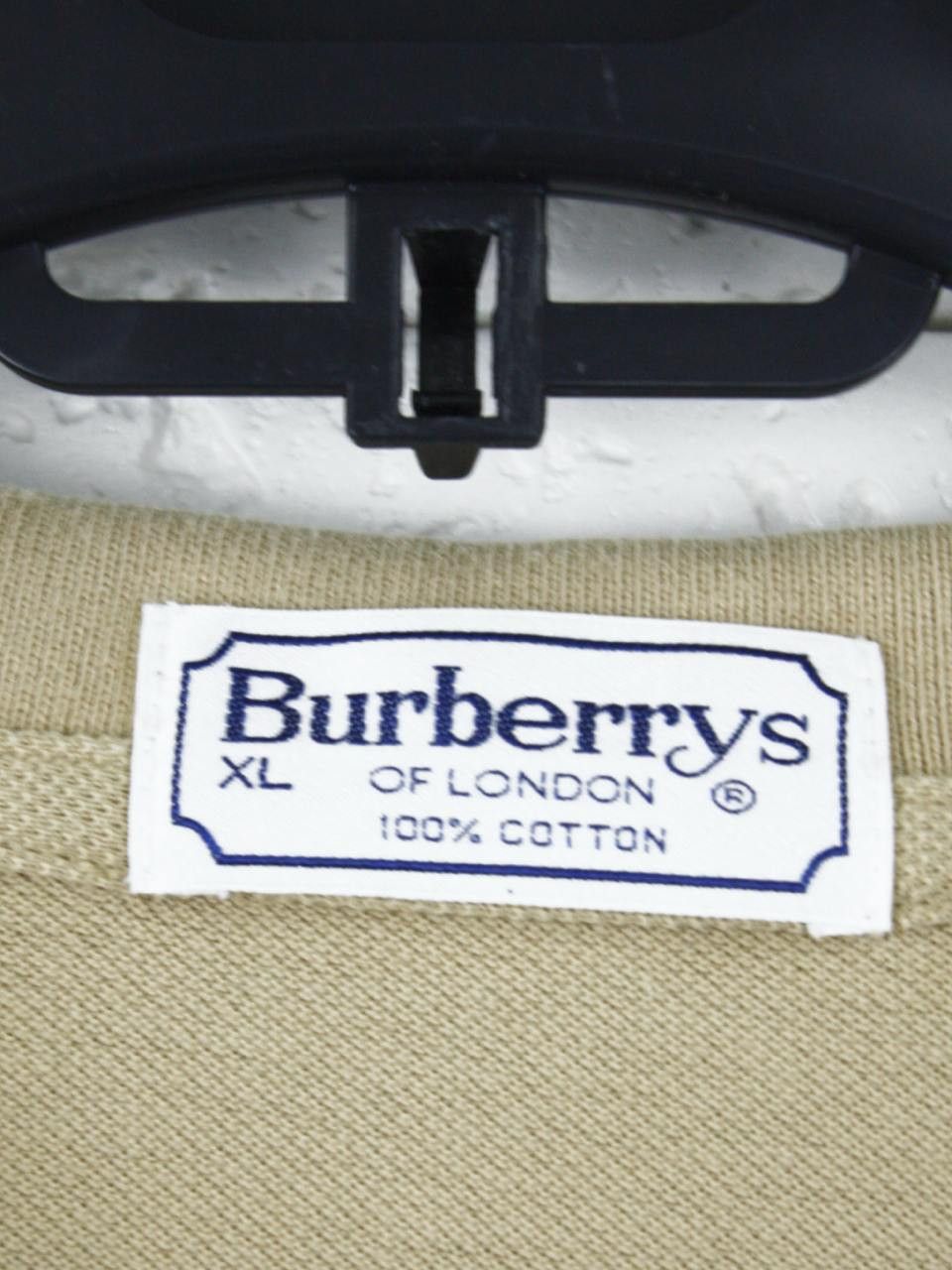 Burberry Burberrys Khaki Patchwork Polo Shirt Cus Long Sleeve Vintage Size US XL / EU 56 / 4 - 3 Thumbnail