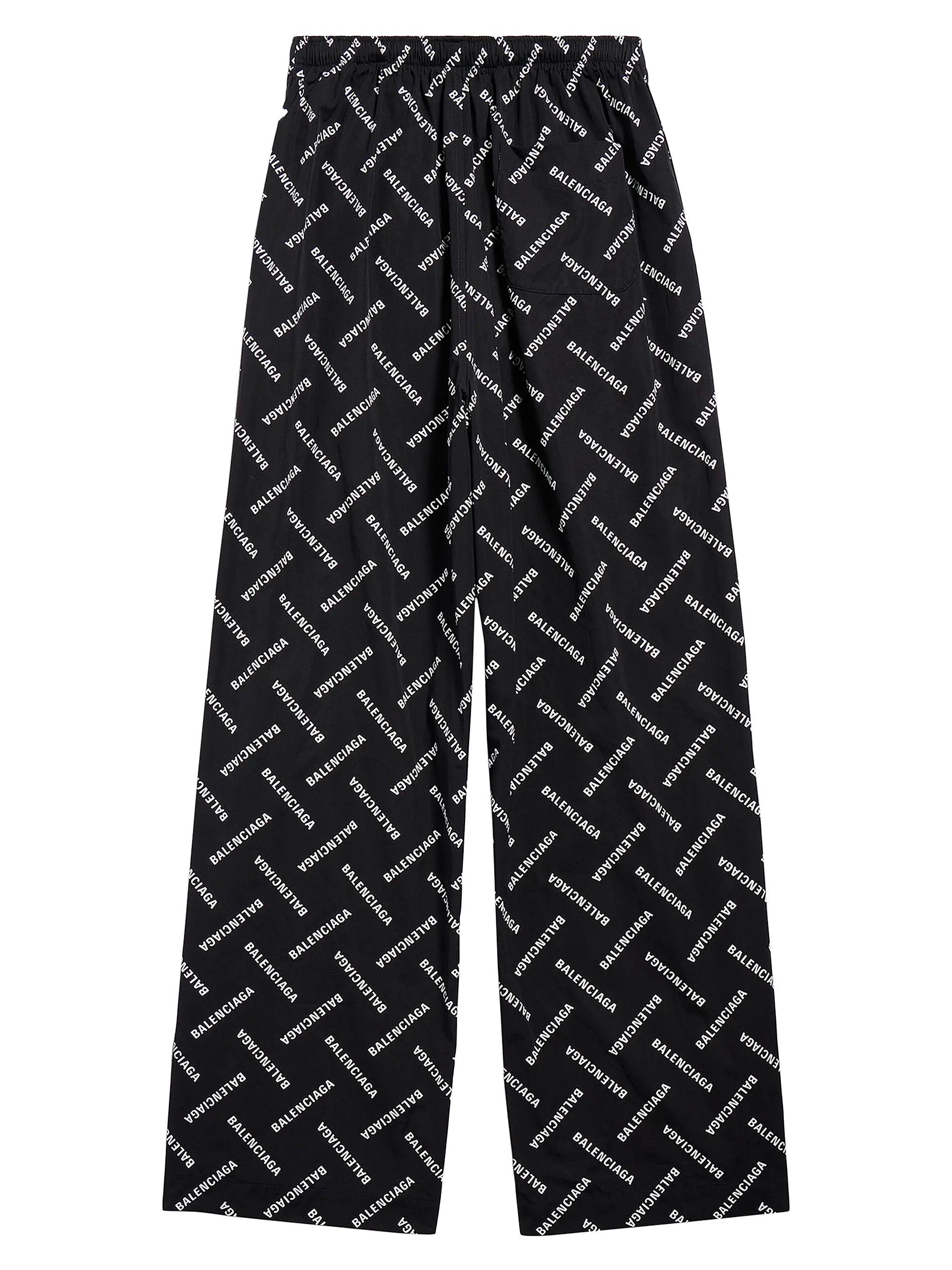 Balenciaga o1srvl11e0925 Bal Diagonal Allover Pyjama Pants in Black Size US 36 / EU 52 - 2 Thumbnail