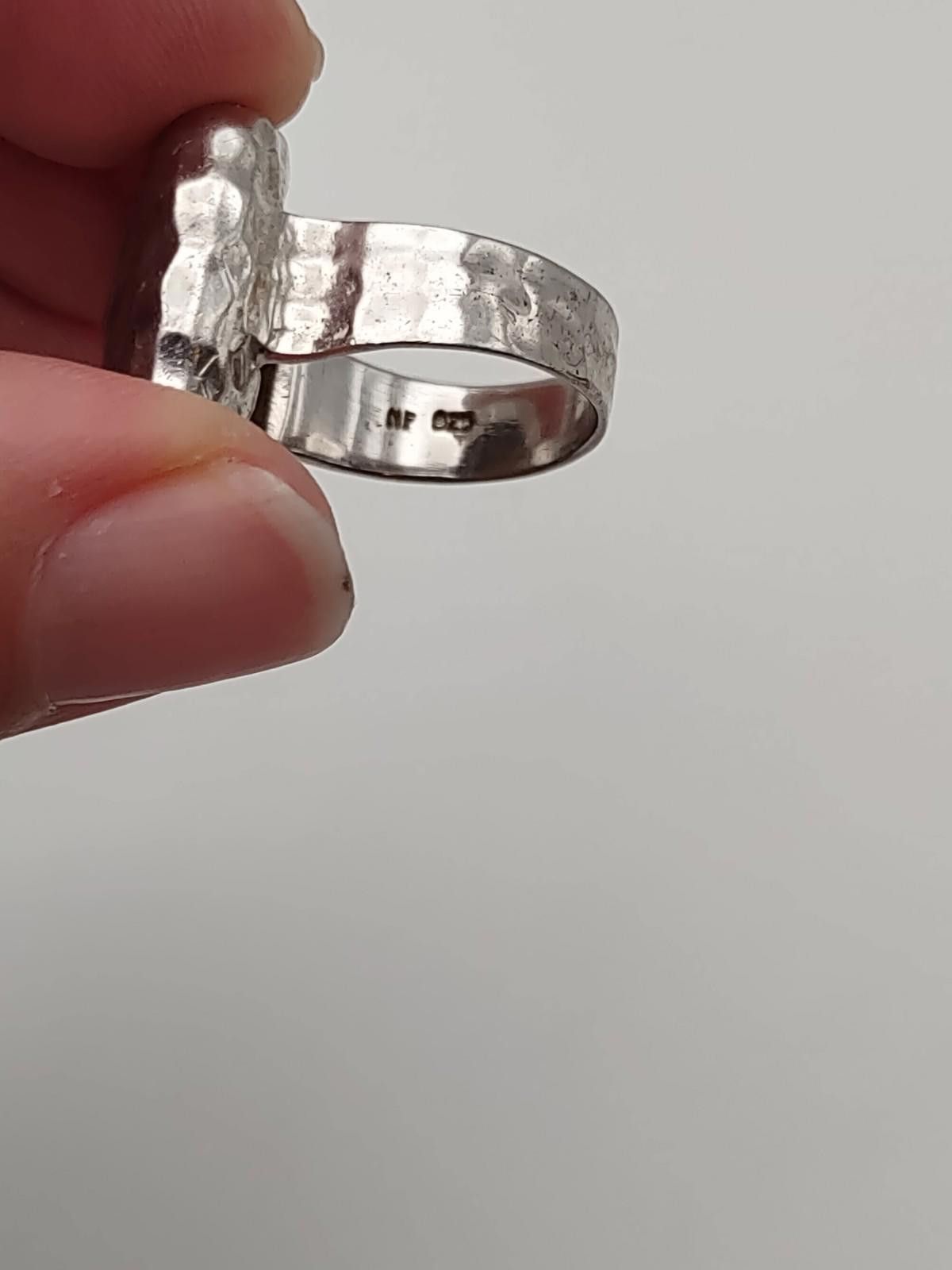 The Unbranded Brand NF 925 Sterling Silver Hammered Brutalist Ring Size 7 Size ONE SIZE - 4 Thumbnail