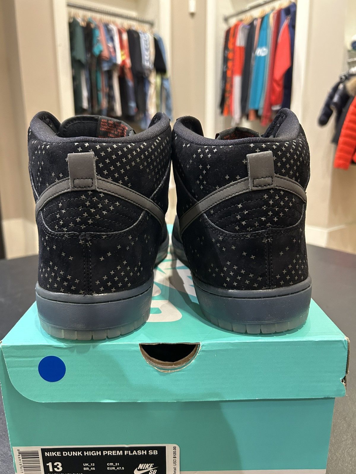 Nike Nike SB Dunk High Flash Pack Black Ice Size US 13 / EU 46 - 3 Thumbnail