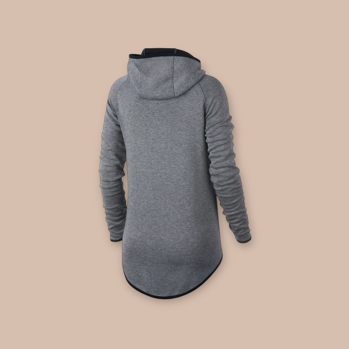 Nike Nike Tech Fleece Women's Full Zip Cape Hoodie Carbon Heather Size L / US 10 / IT 46 - 2 Thumbnail