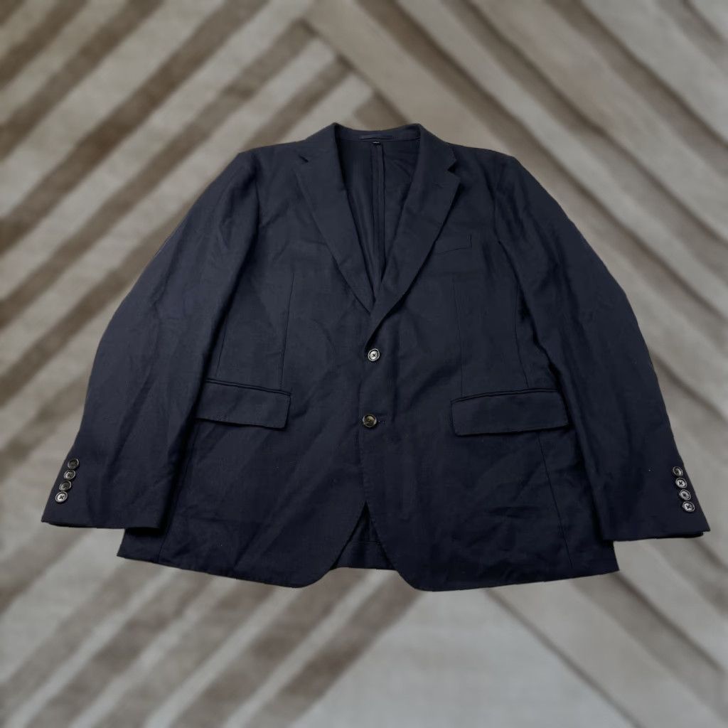 J.Crew J.CREW Moon Slim Suit Jacket Blazer Navy 44R Two-Button Notch Lapel Cotton Wool Blend Men Regular Lining Wool Dress Coat Size 44R - 1 Thumbnail