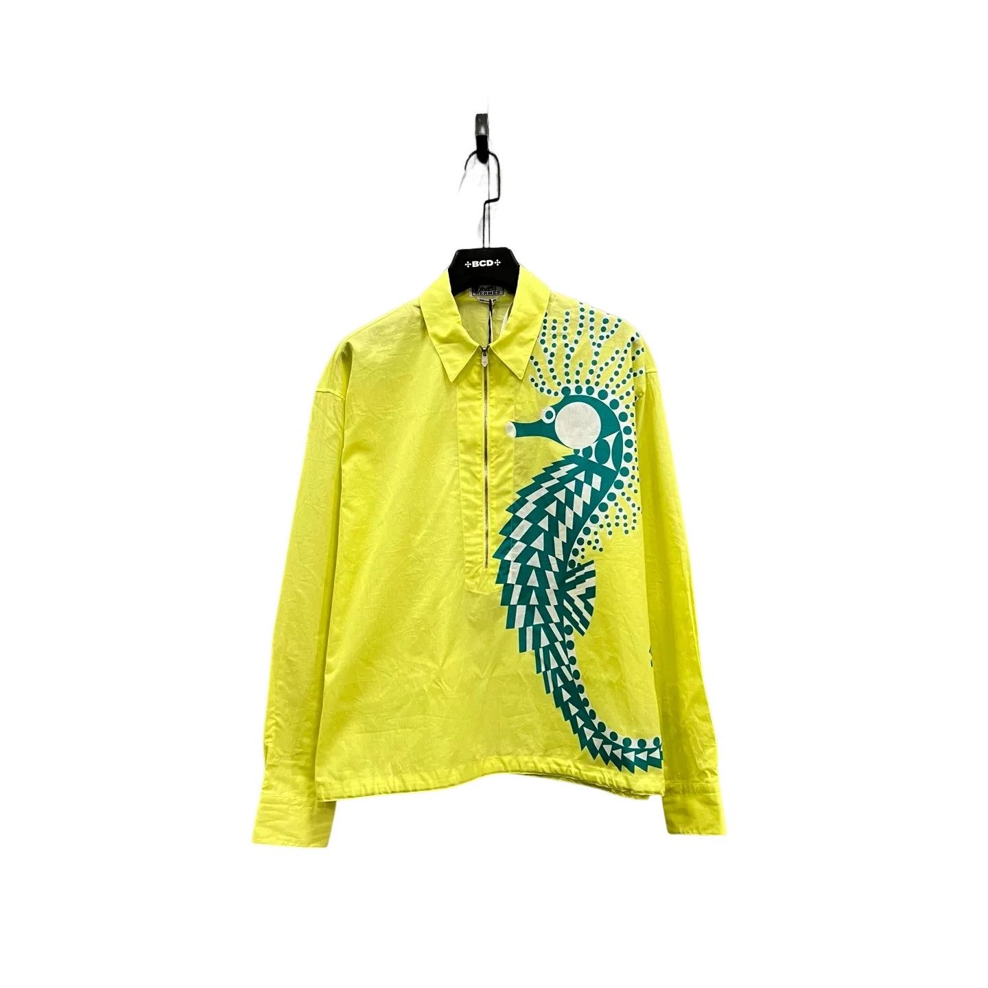 Hermes Hermes Seahorse Print Half-Zip Shirt EU 40 Size US M / EU 48-50 / 2 - 1 Thumbnail