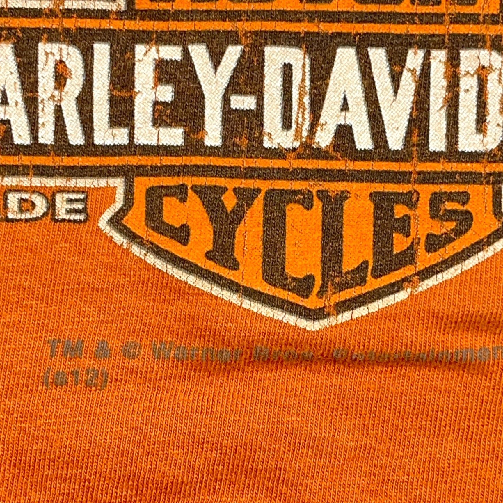 Harley Davidson Harley-Davidson Shirt Men Medium Orange Looney Tunes Vintage Iron Coyote Flames Graphic Print Short Sleeve Crew Neck T-Shirt Size US M / EU 48-50 / 2 - 4 Thumbnail