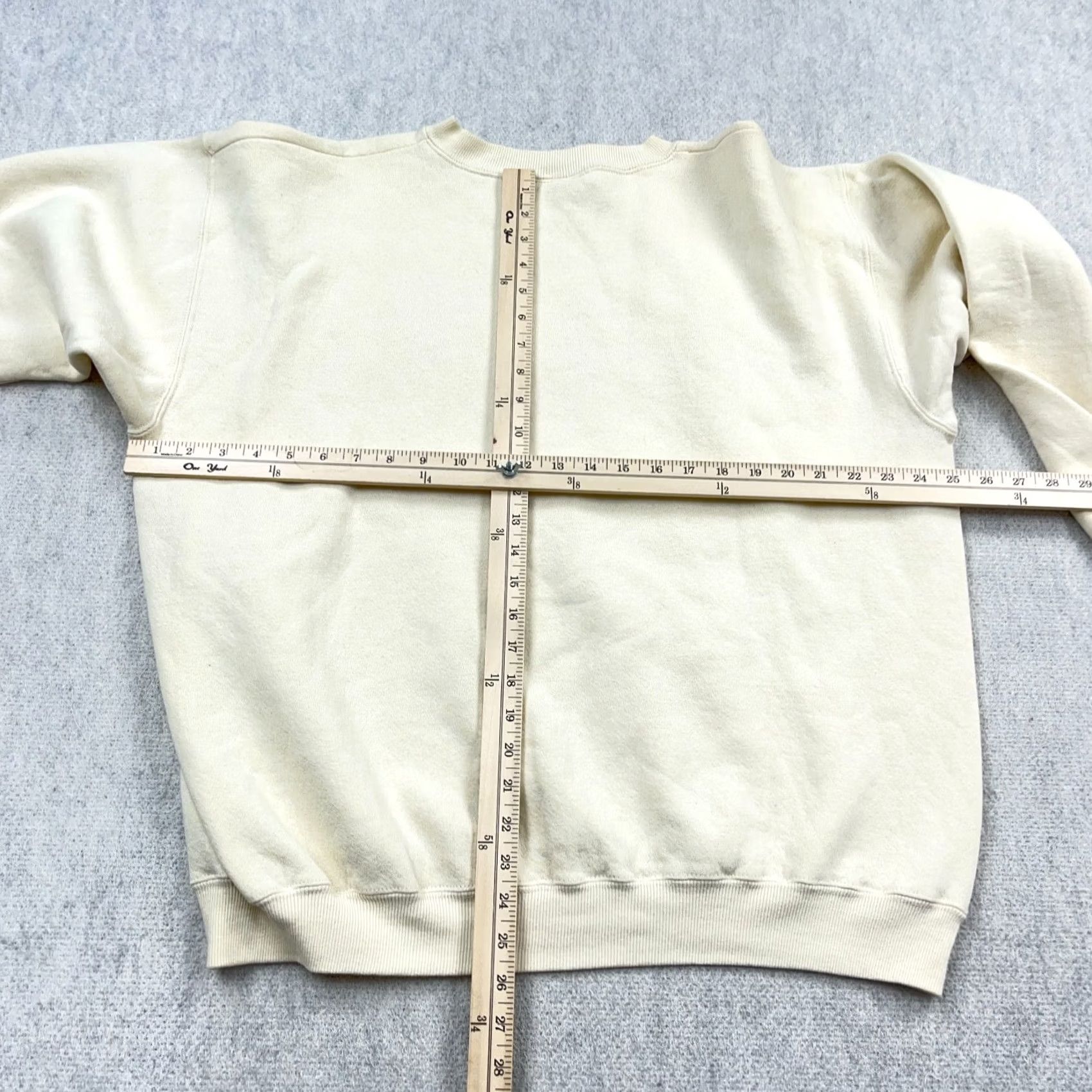 Lee VINTAGE Graham High School Sweatshirt Men XXL 2XL Cream G-Men 90s Crewneck USA Size US XXL / EU 58 / 5 - 5 Thumbnail