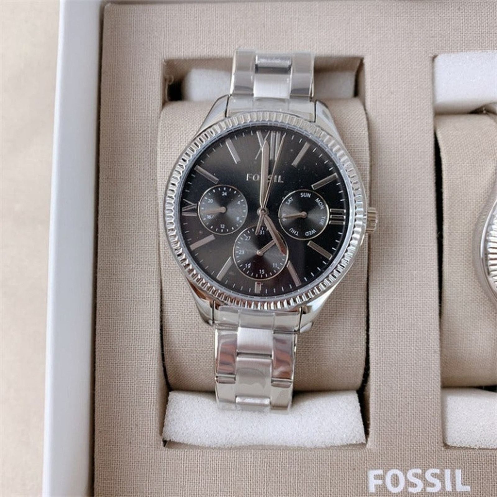 Fossil Fossil BQ2644SET His and Her Stainless Steel Watch Set Size ONE SIZE - 2 Thumbnail