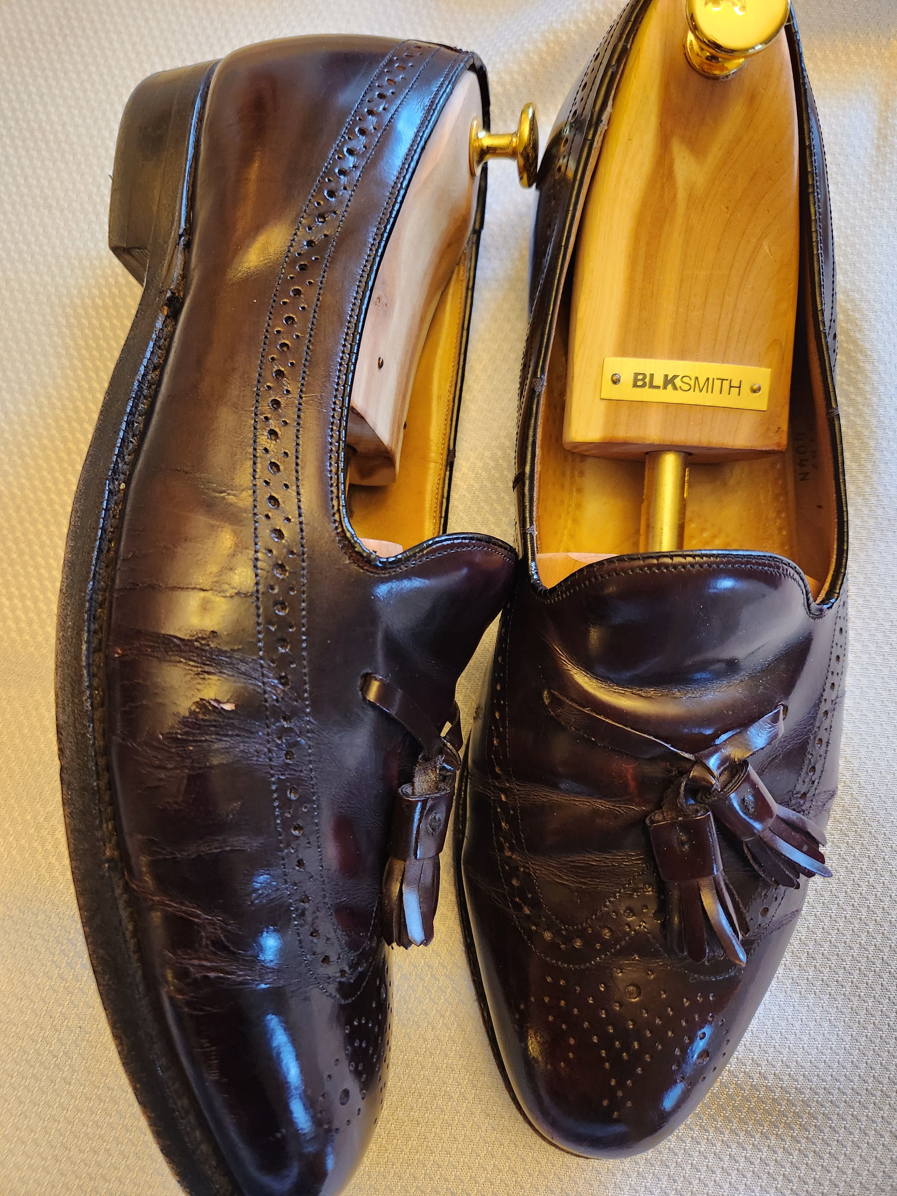 Johnston & Murphy Optima Wing Tip Tasseled Slip-On Shoes Size US 11 / EU 44 - 2 Thumbnail