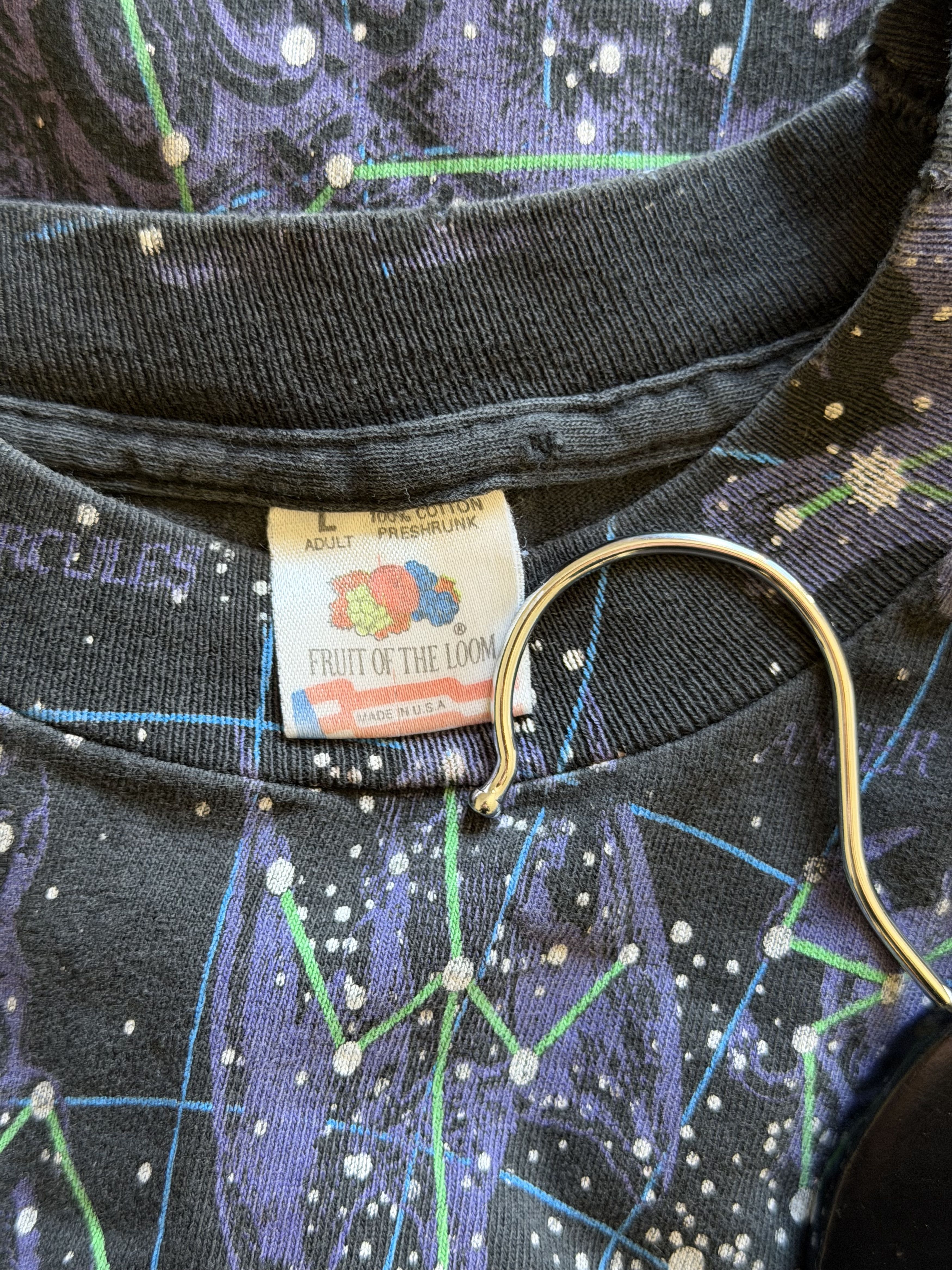 Vintage Vintage 90s Constellation AOP Tee in Black Size US L / EU 52-54 / 3 - 7 Thumbnail