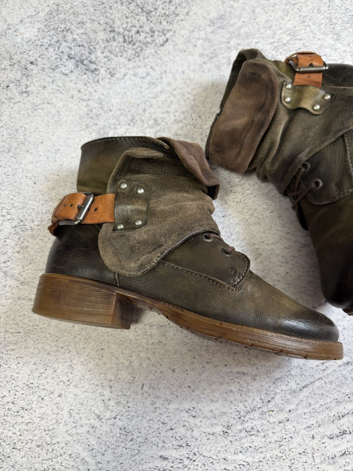 A.S.98 🔥A.S.98 Emerson Style Ankle Straps Vintage Western Boots Size US 7 / IT 37 - 8 Thumbnail