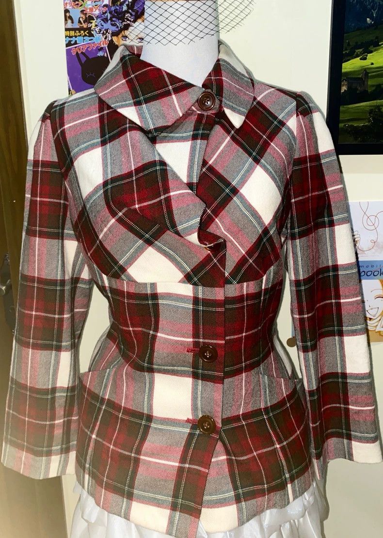 Vivienne Westwood Vivienne Westwood Red checkered dress jacket Size L / US 10 / IT 46 - 3 Thumbnail