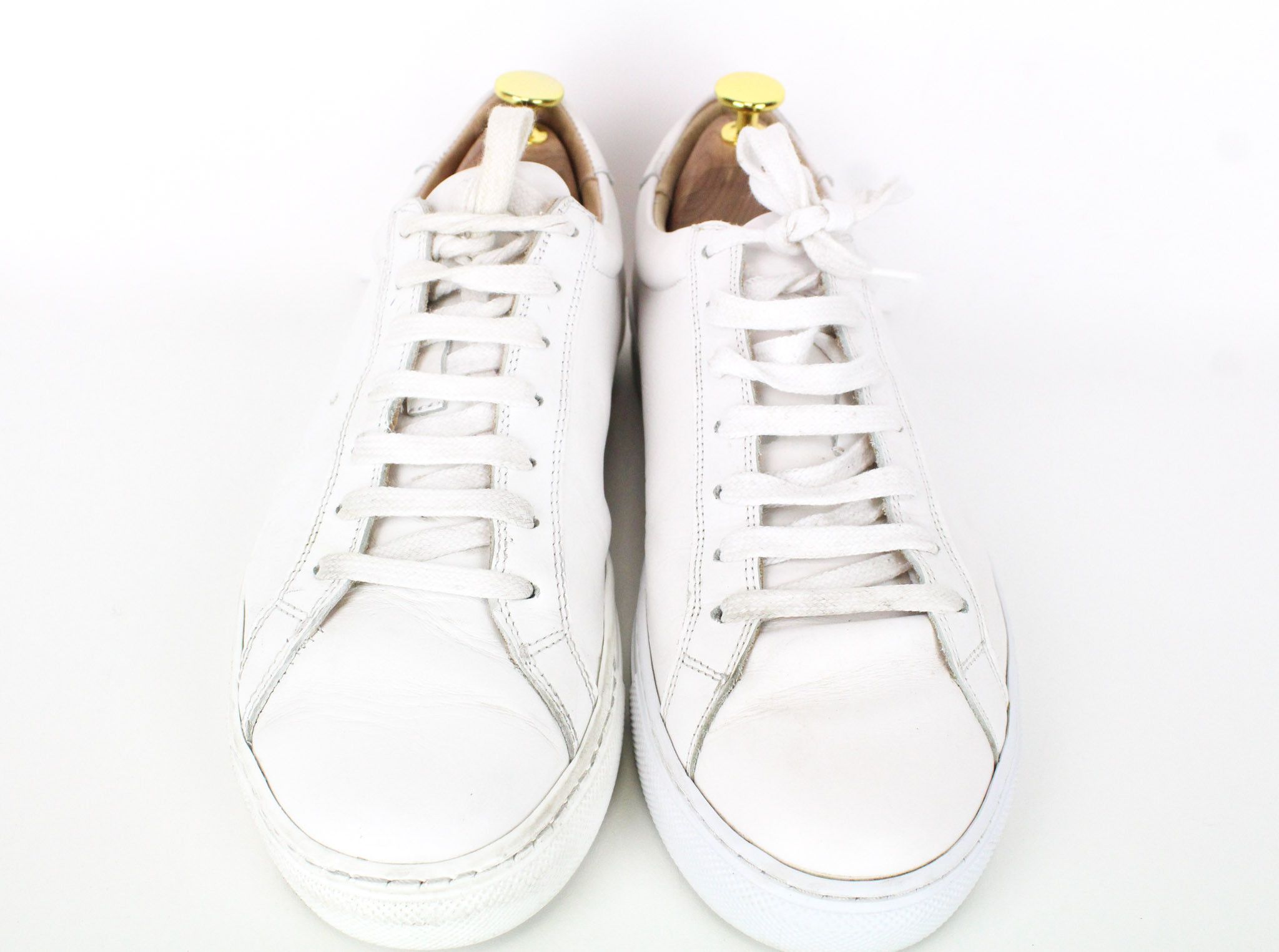 Suitsupply EU40 White Leather Low-Top Sneakers 73723 Size US 7 / EU 40 - 2 Thumbnail