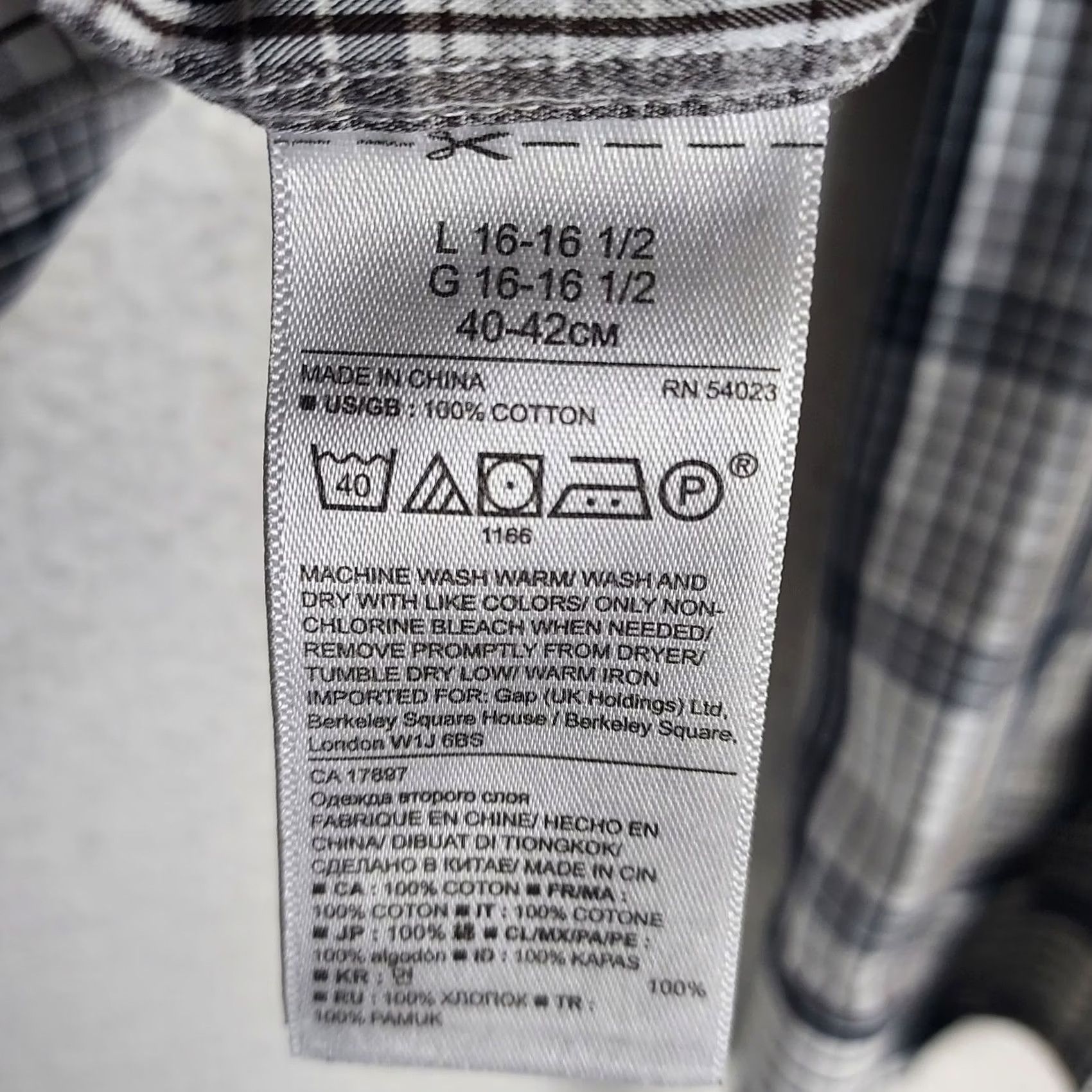 Banana Republic Banana Republic Shirt Mens L Camden Fit Non-Iron Plaid Cotton Button-Up Gray Size US L / EU 52-54 / 3 - 7 Thumbnail