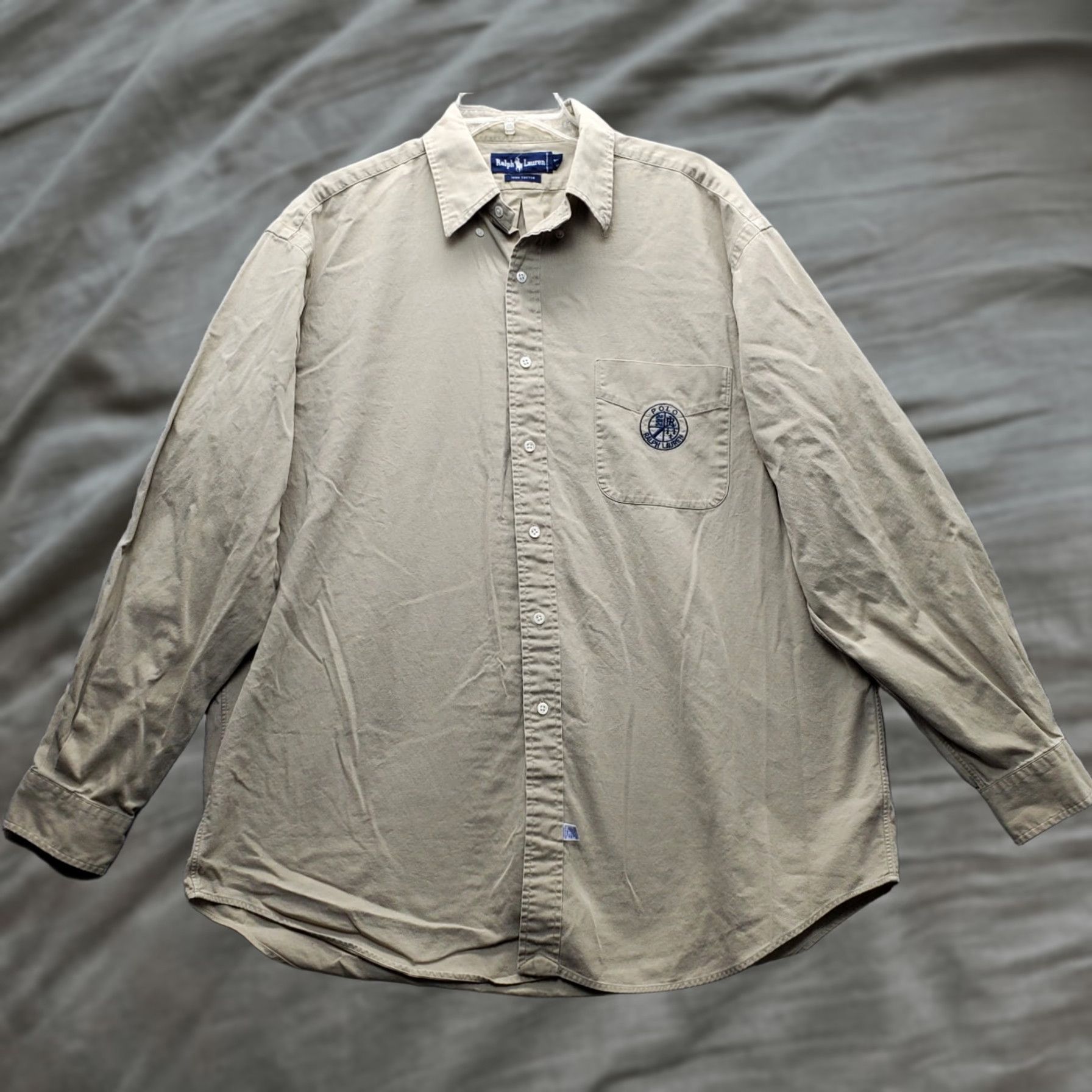 Polo Ralph Lauren Polo Ralph Lauren Shirt Mens XL Brown Long Sleeve Button-Down Collar Shirt Size US XL / EU 56 / 4 - 1 Thumbnail