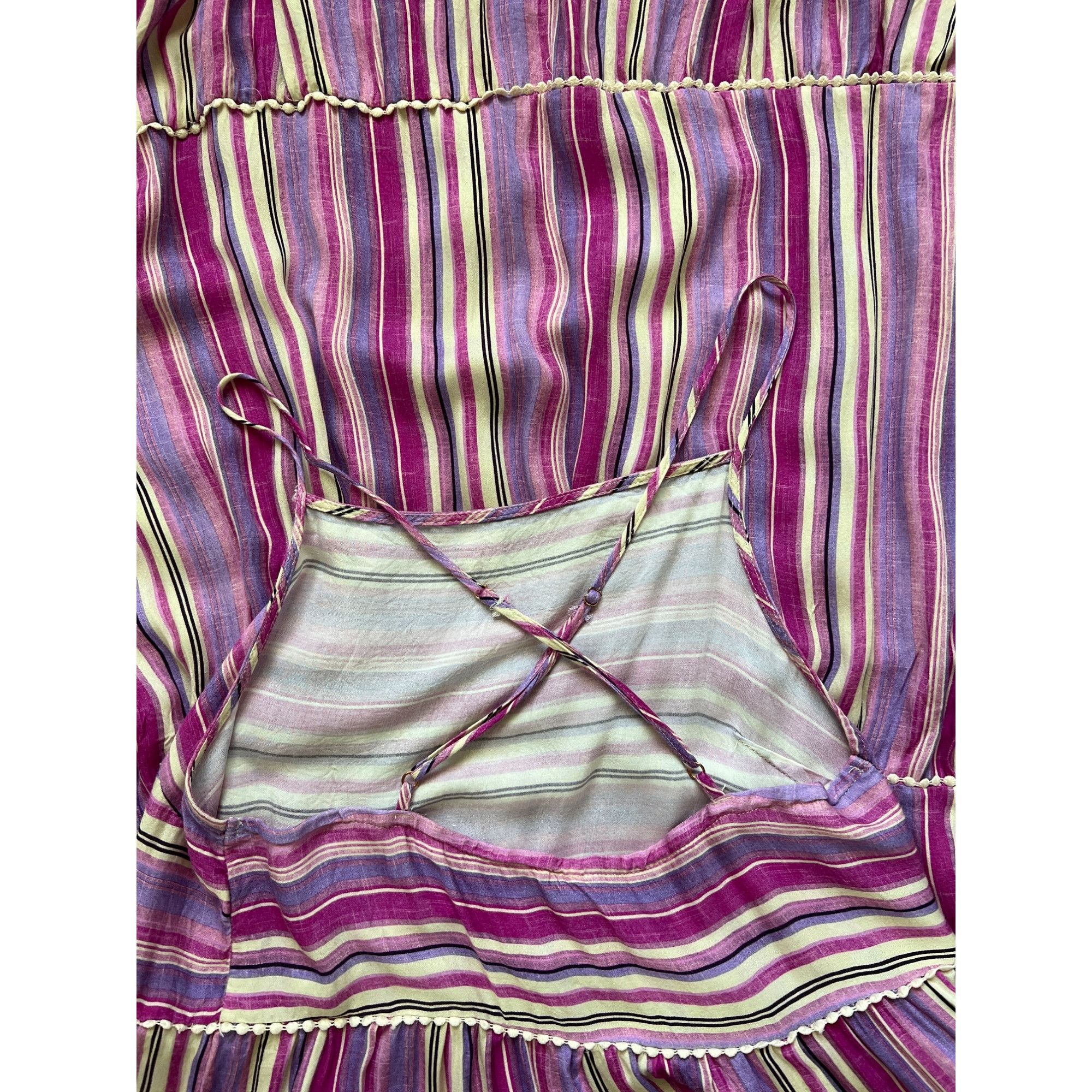 Anthropologie Anthropologie Striped Pink Maxi Dress Cover-Up Size S / US 4 / IT 40 - 8 Thumbnail