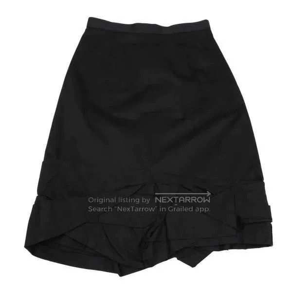 Comme des Garcons Comme Des Garcons size M Black retro design half skirt Size 23" - 3 Thumbnail