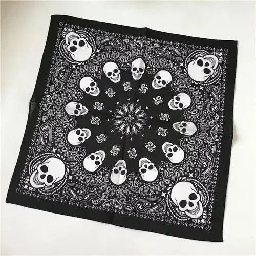 Hypebeast 3pcs Printed Skull Square Cotton Bandanas Size ONE SIZE - 3 Thumbnail