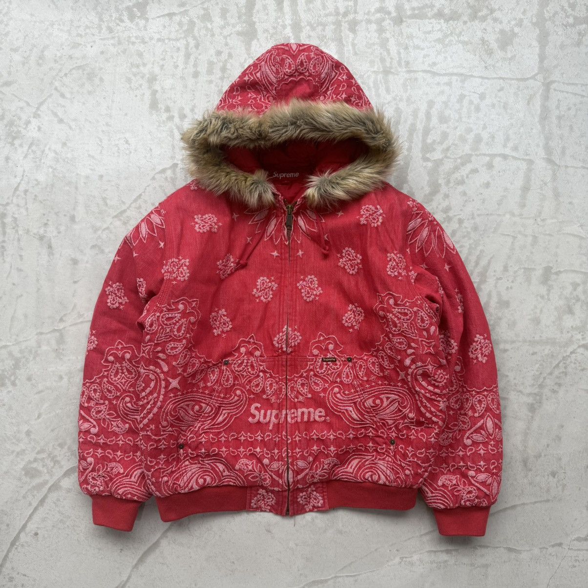 Supreme Supreme Bandana Jacquard Denim Hooded Work Jacket Size US M / EU 48-50 / 2 - 1 Thumbnail