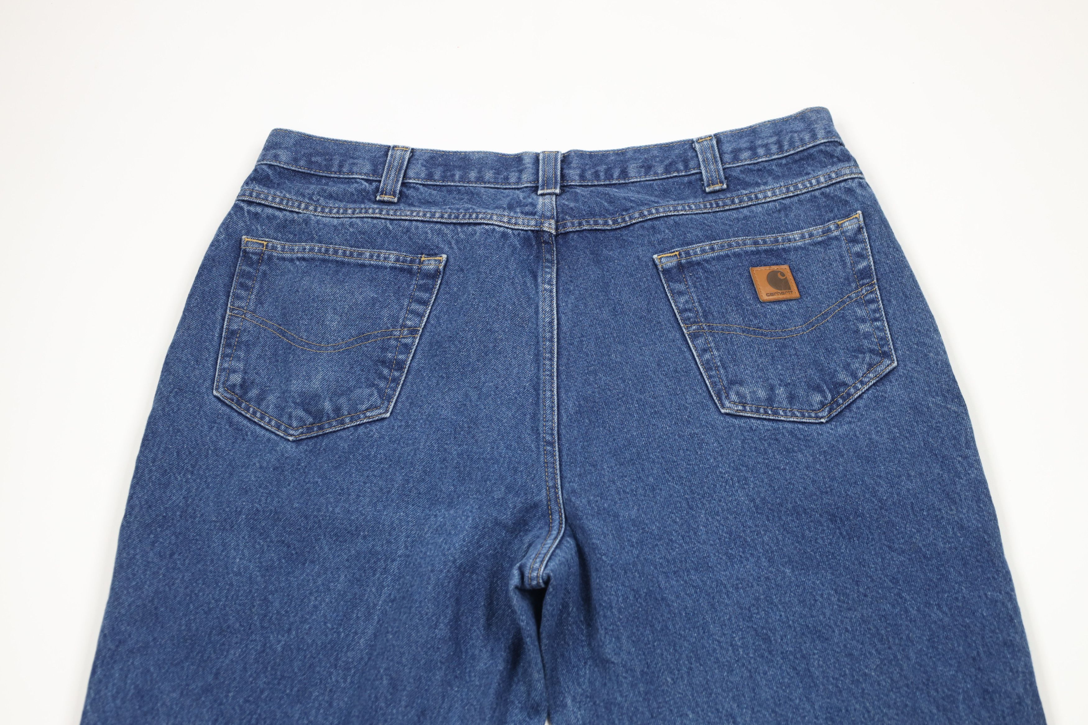 Carhartt × Vintage Vintage Carhartt Spell Out Relaxed Fit Denim Jeans Blue Size US 38 / EU 54 - 12 Thumbnail