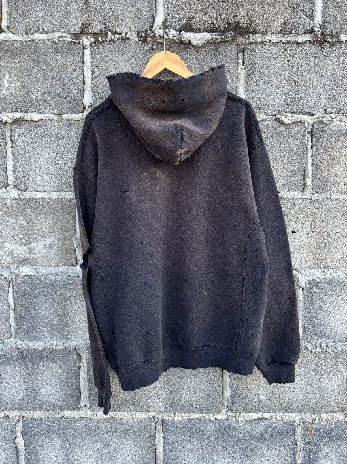 Vintage Thrashed Faded Distressed Hoodie Grunge Size US L / EU 52-54 / 3 - 13 Thumbnail