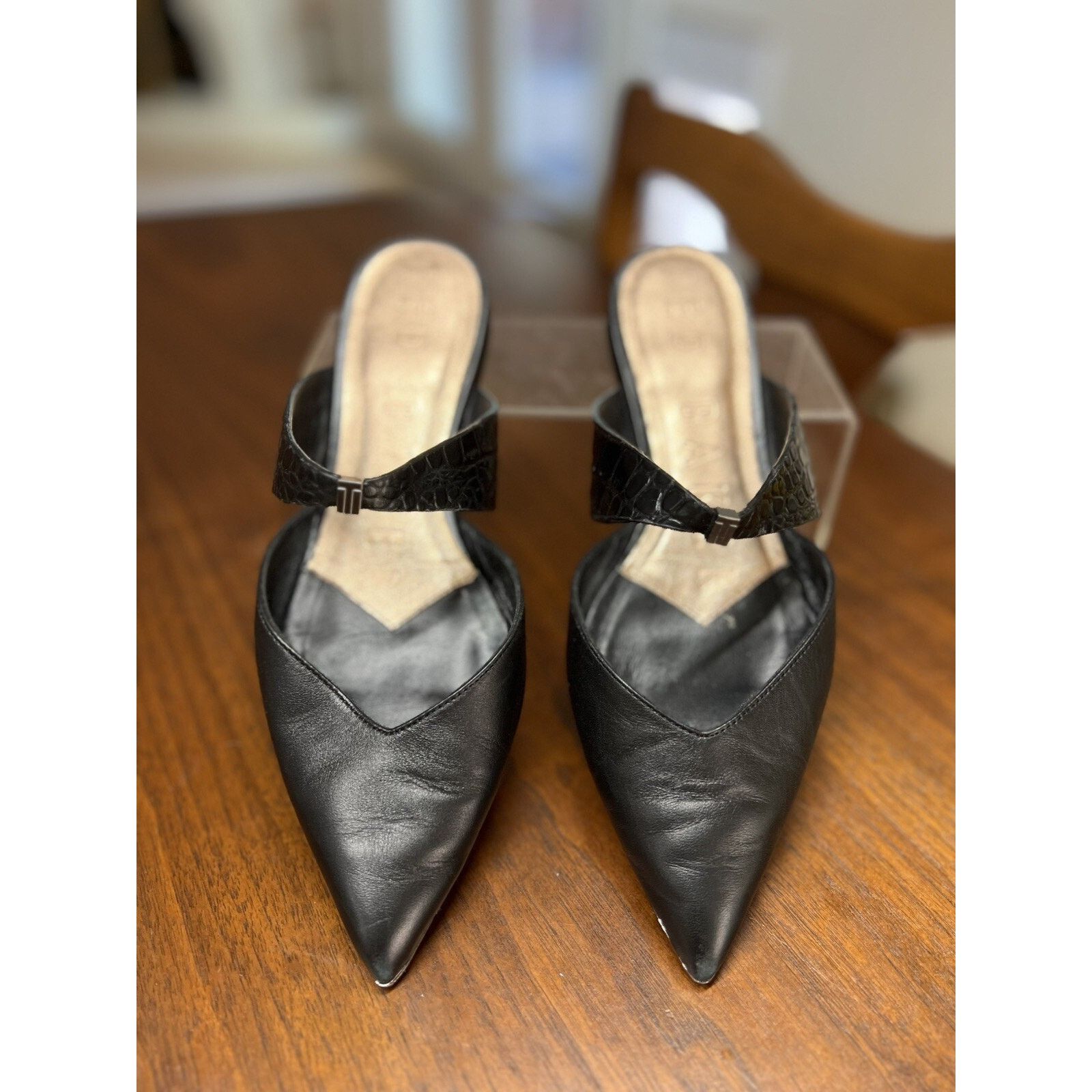 Ted Baker Ted Baker 6.5 Oryla Pointed Toe Leather Mule Flats 37 EU Size US 6.5 / IT 36.5 - 6 Thumbnail
