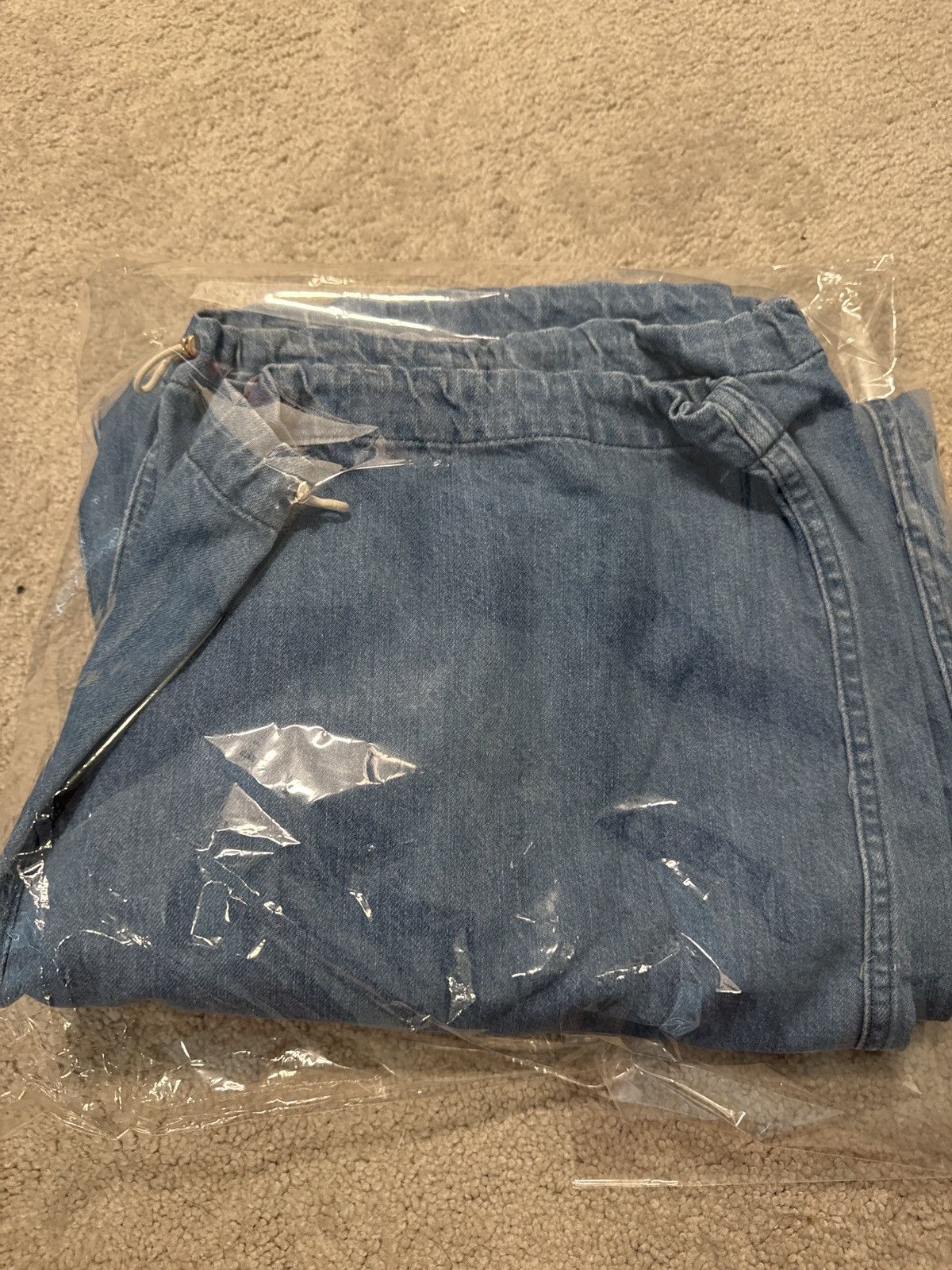 KUON Denim Cargo Trousers Size US 34 / EU 50 - 6 Thumbnail