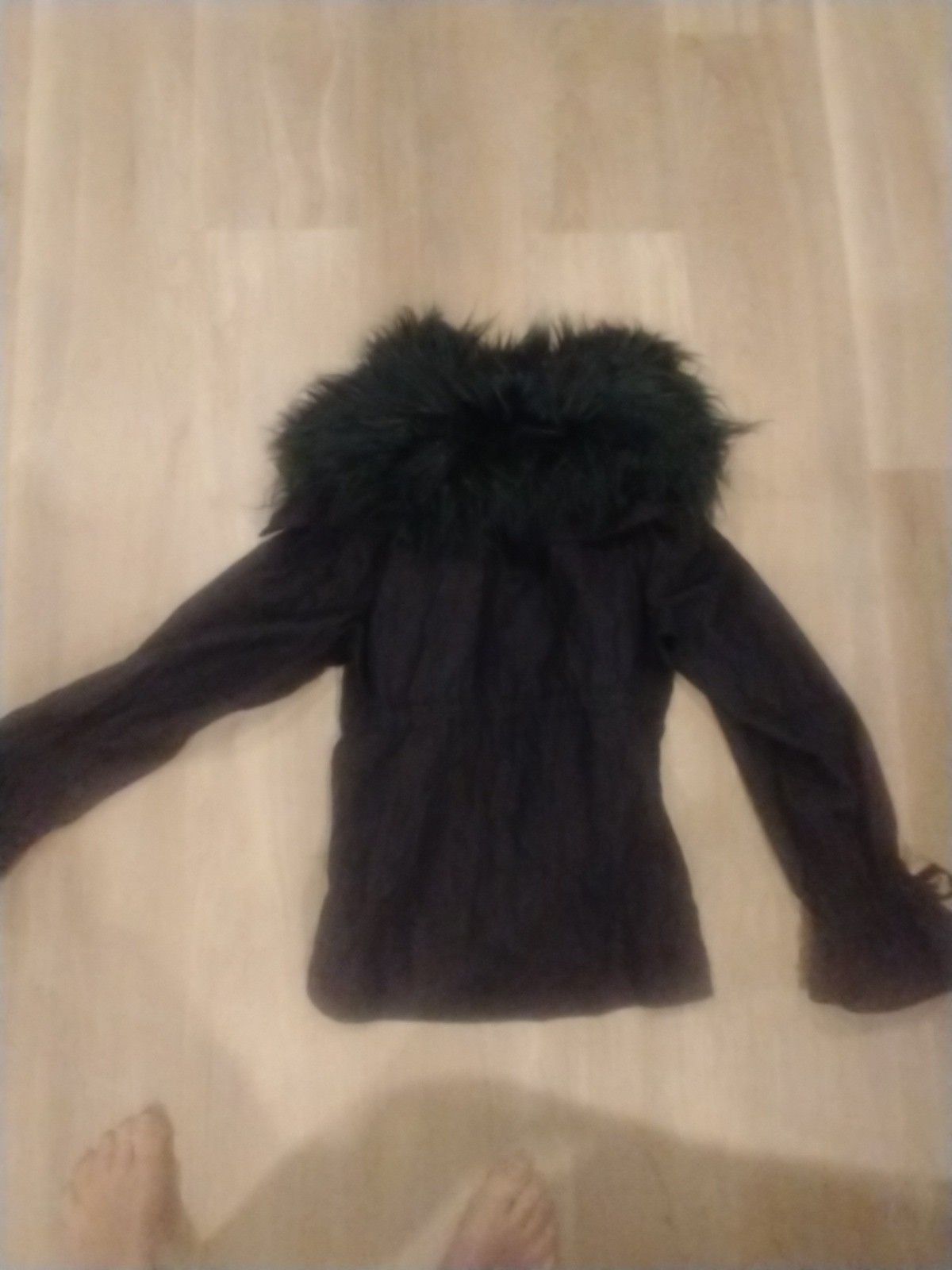 Other Vintage sexy denim jacket with faux fur shawl Size XS / US 0-2 / IT 36-38 - 3 Thumbnail