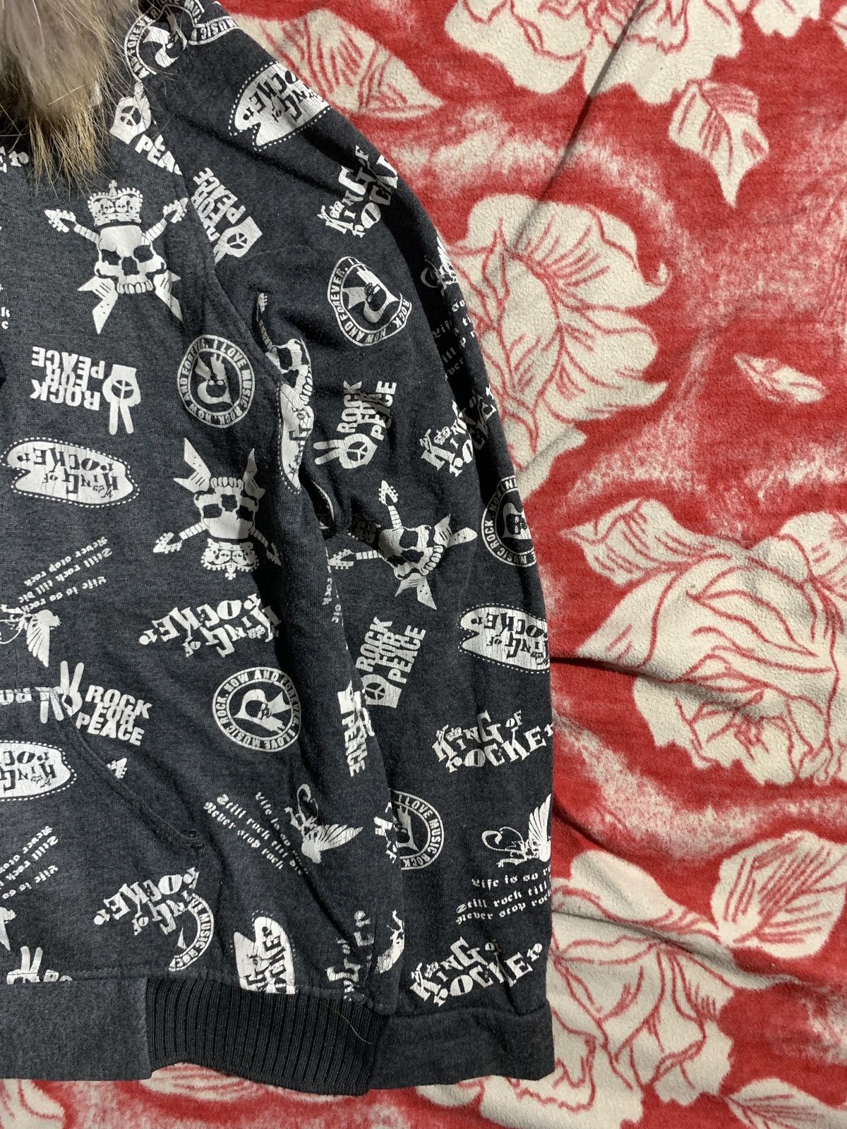 Japanese~ pf 205 skull zipper hoodie fur if six LGB style
