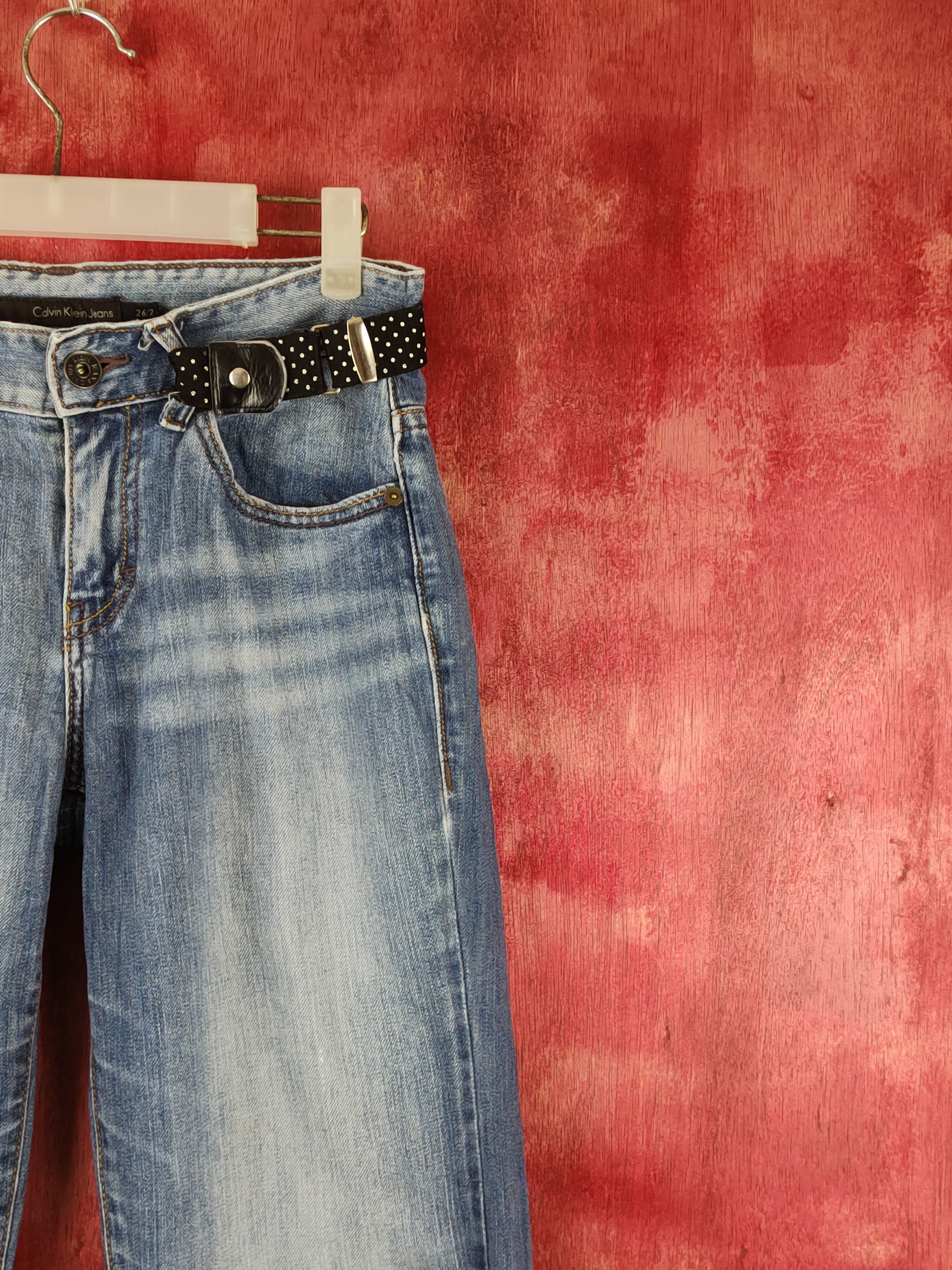 Calvin Klein Calvin Klein Blue Faded Distressed Ripped Jeans #S1772 Size 26" / US 2 / IT 38 - 5 Thumbnail